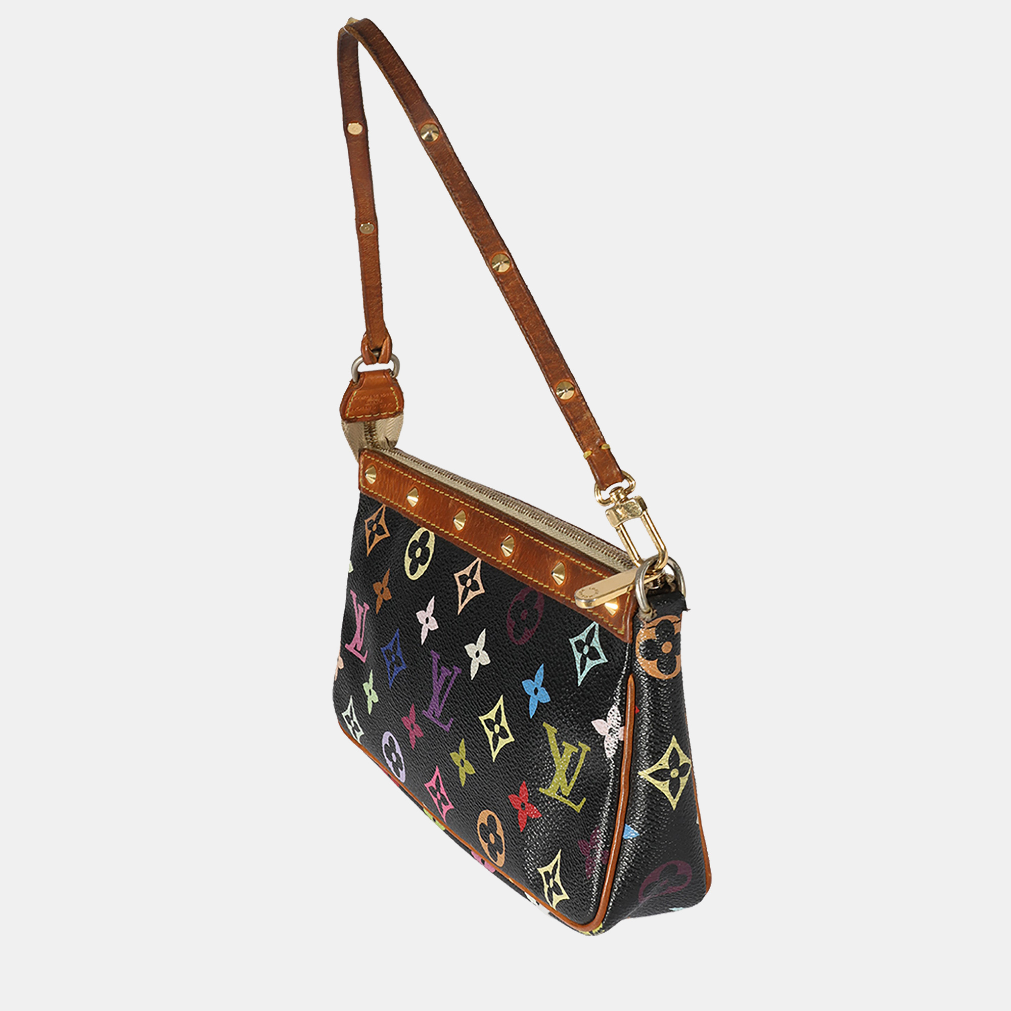 

Louis Vuitton Black Monogram Multicolore Pochette Accessories Bag