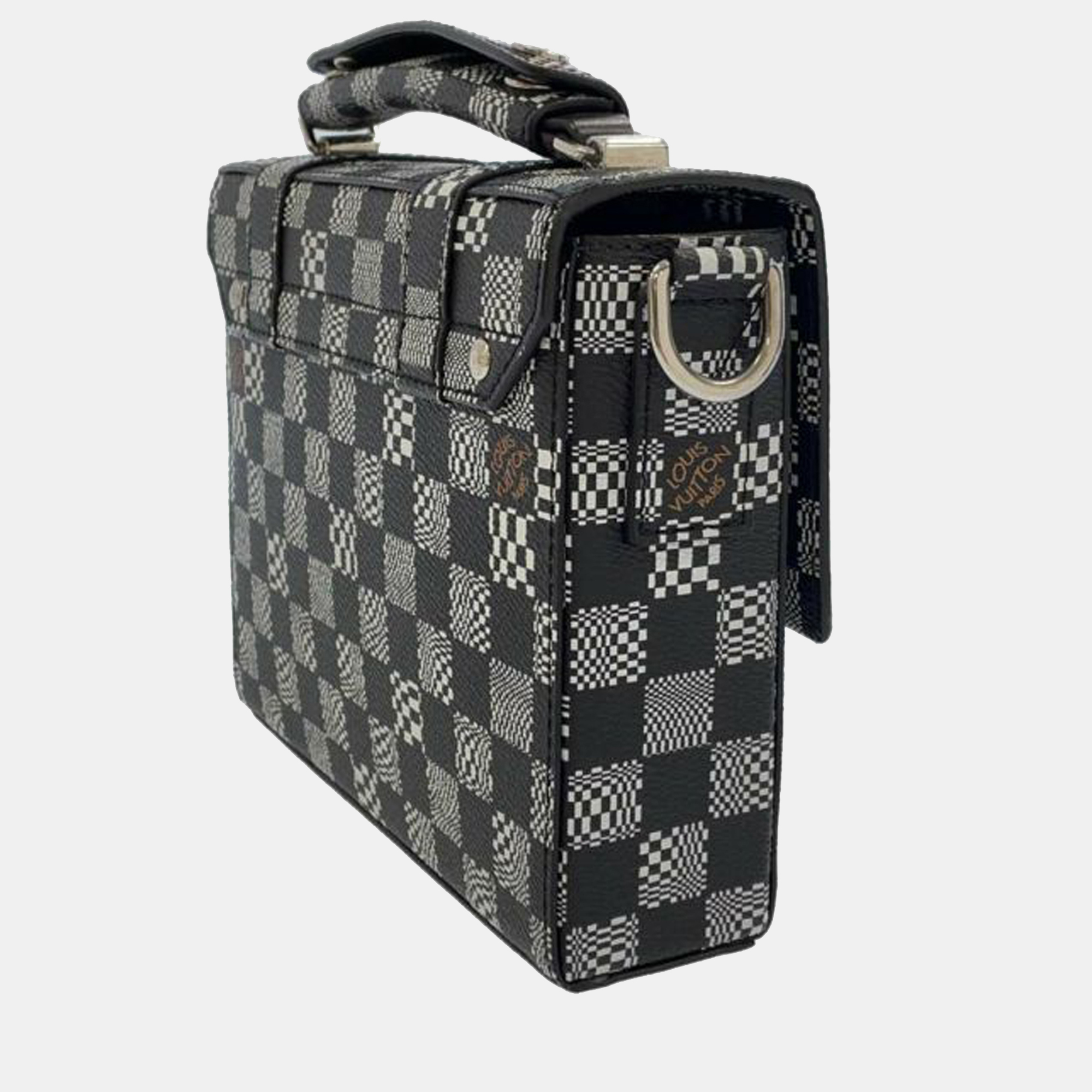 

Louis Vuitton Black Damier Distorted Flap Soft Trunk