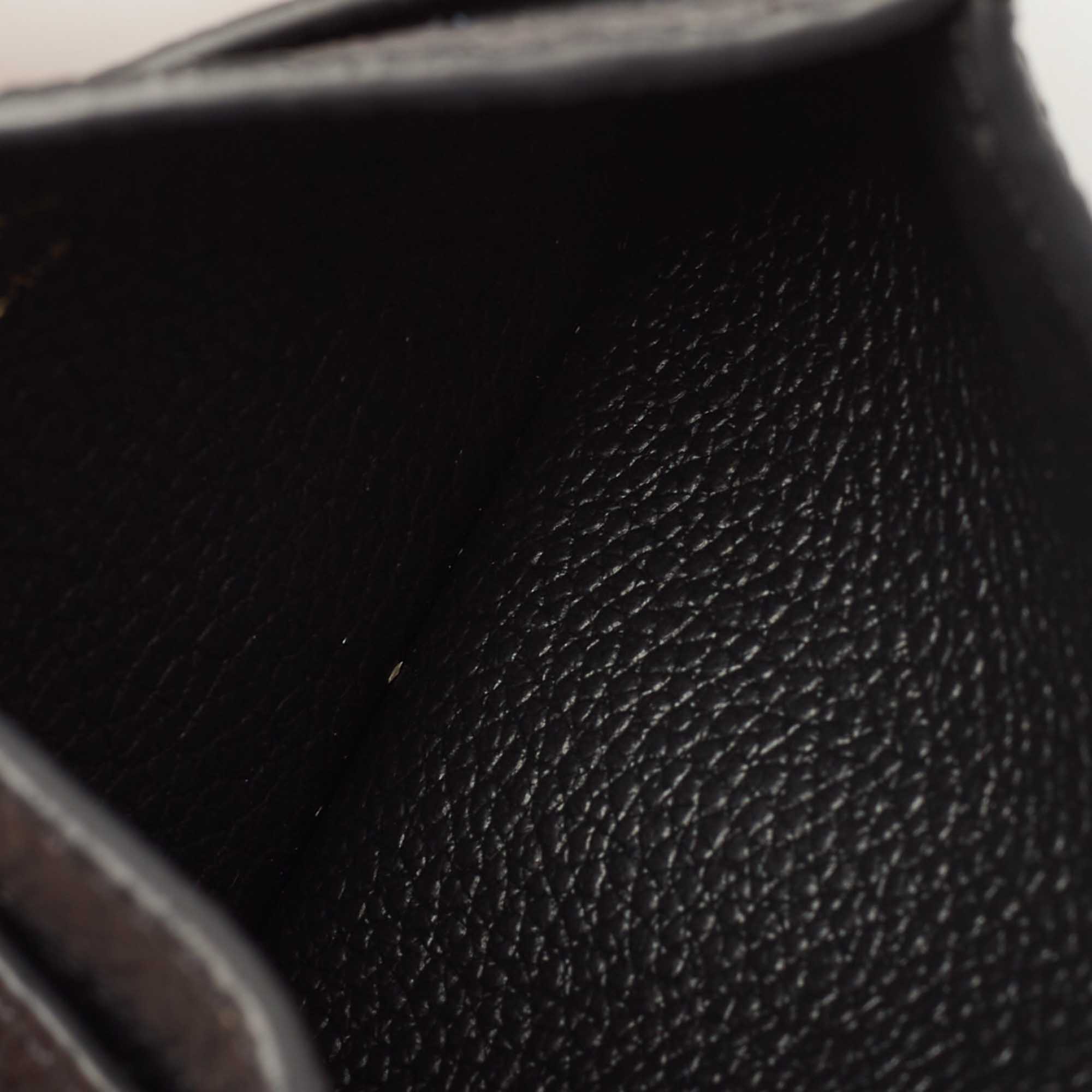 

Louis Vuitton Bicolour Monogram Empreinte Leather Card Holder, Black