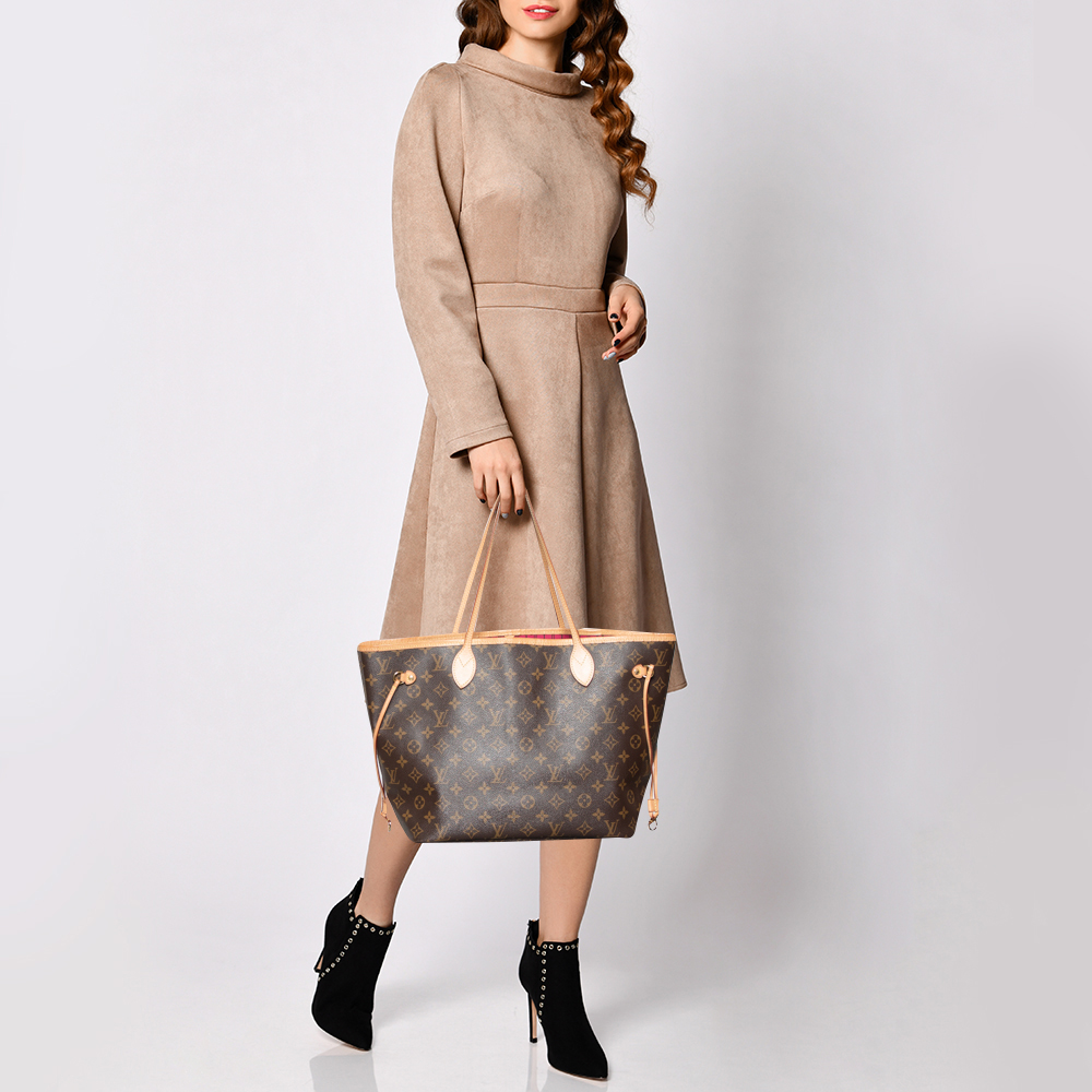 

Louis Vuitton Monogram Canvas Neverfull MM Bag, Brown