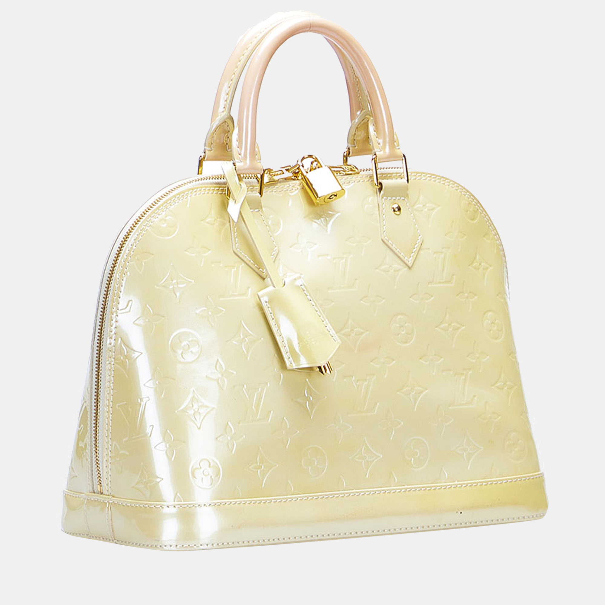 

Louis Vuitton Beige Monogram Vernis Alma PM Bag