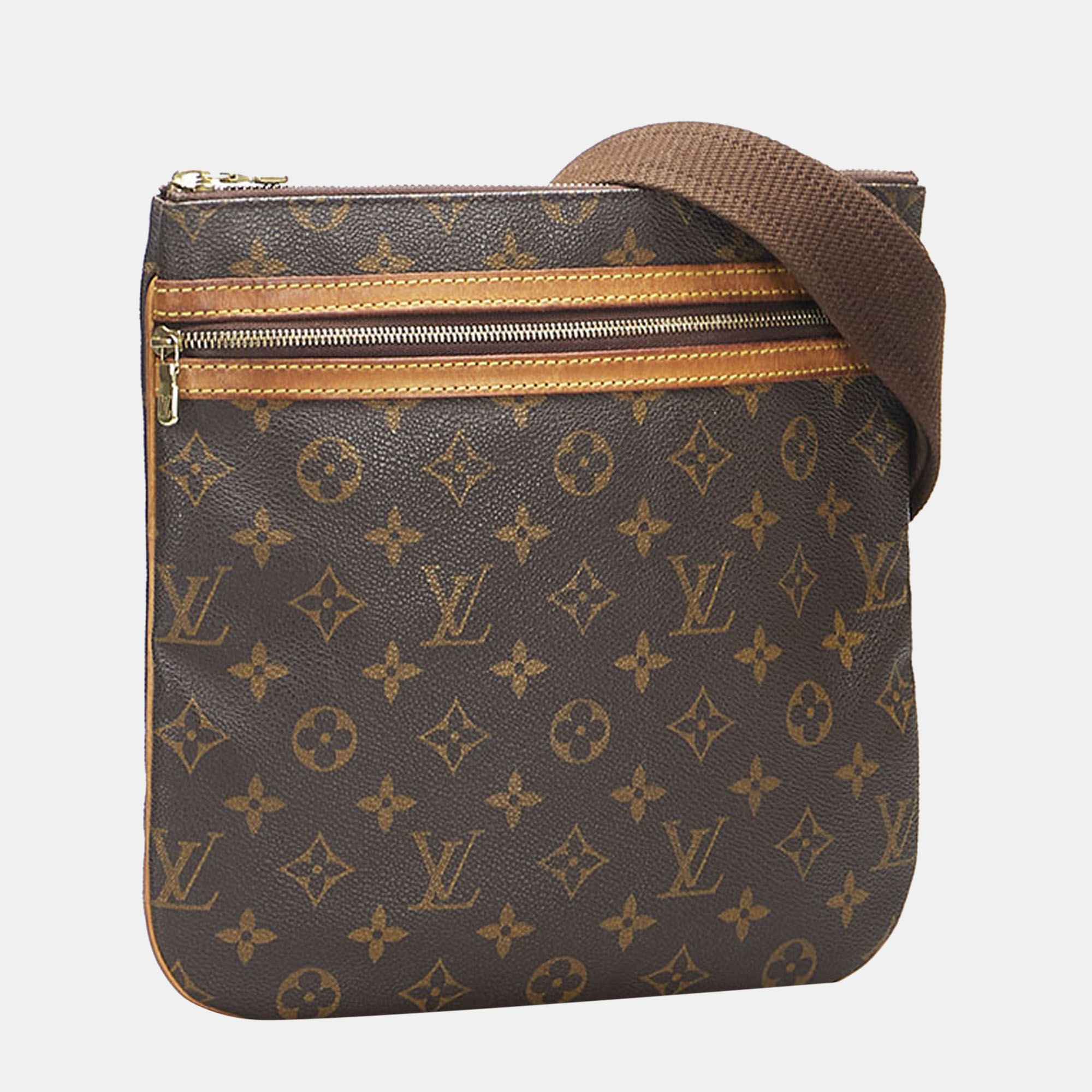 

Louis Vuitton Brown Monogram Pochette Bosphore Canvas Crossbody Bag