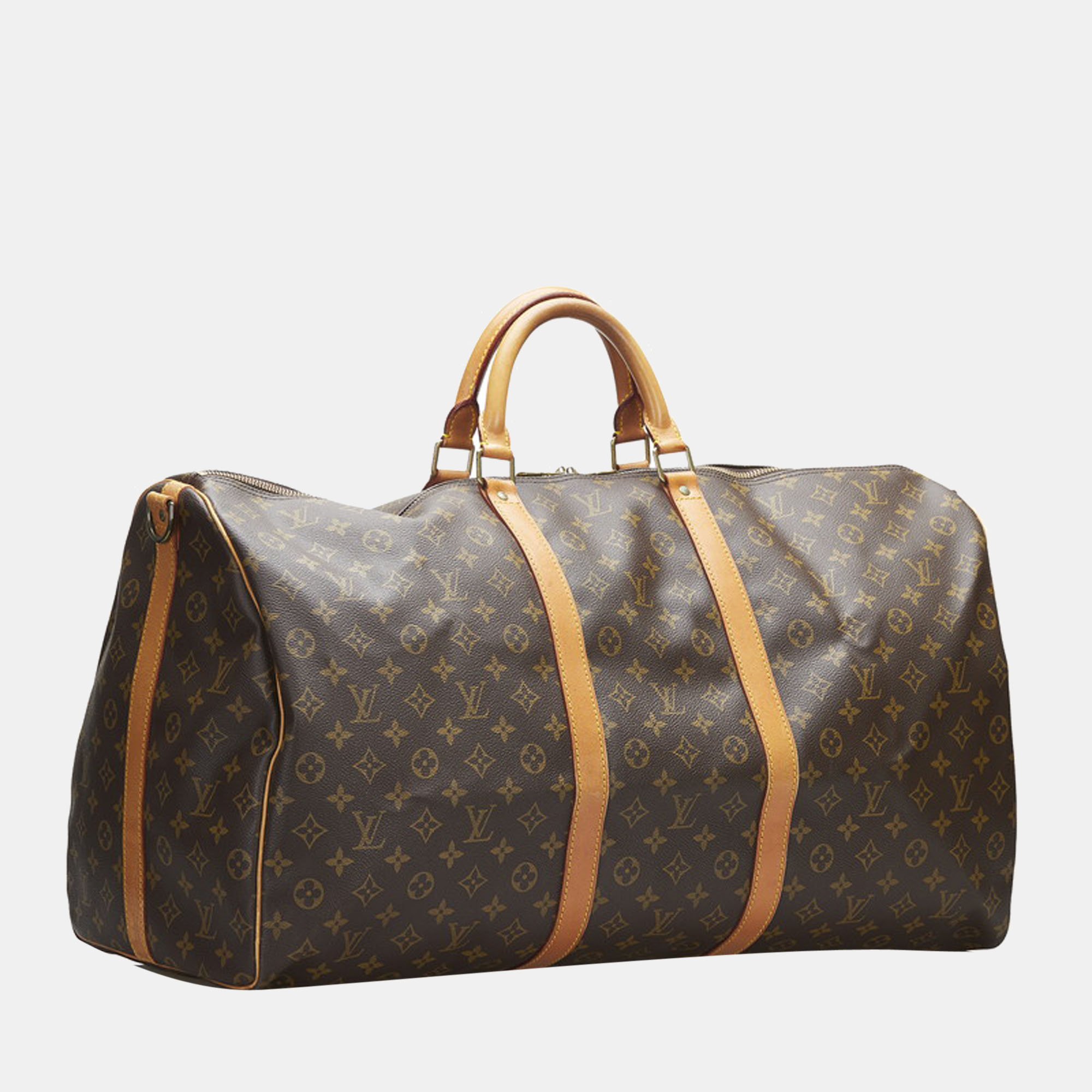 

Louis Vuitton Brown Monogram Canvas Keepall Bandouliere 60 Travel Bag