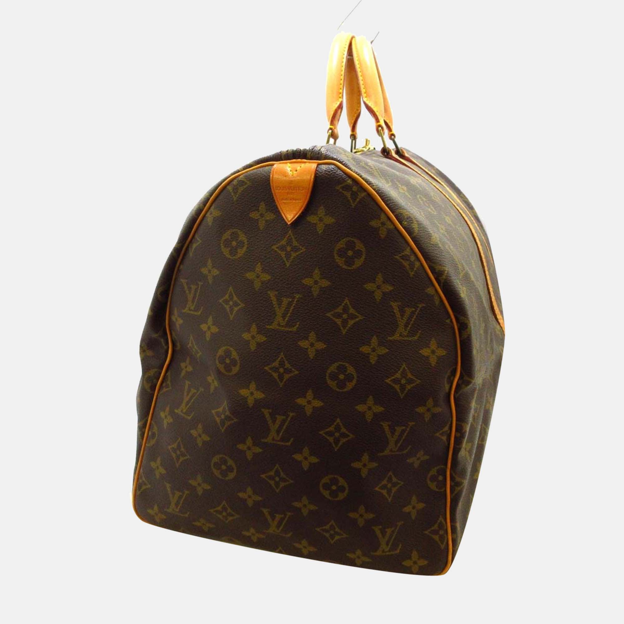 

Louis Vuitton Brown Monogram Canvas Keepall 55 Duffel Bag