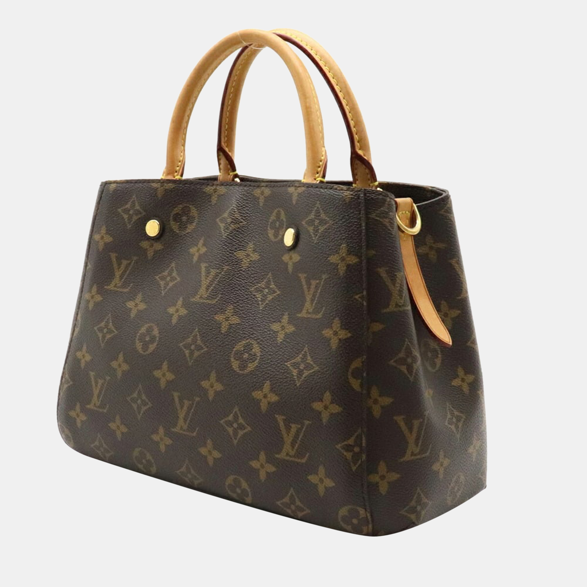 

Louis Vuitton Brown Coated Canvas Leather Monogram Montaigne BB Shoulder Bag