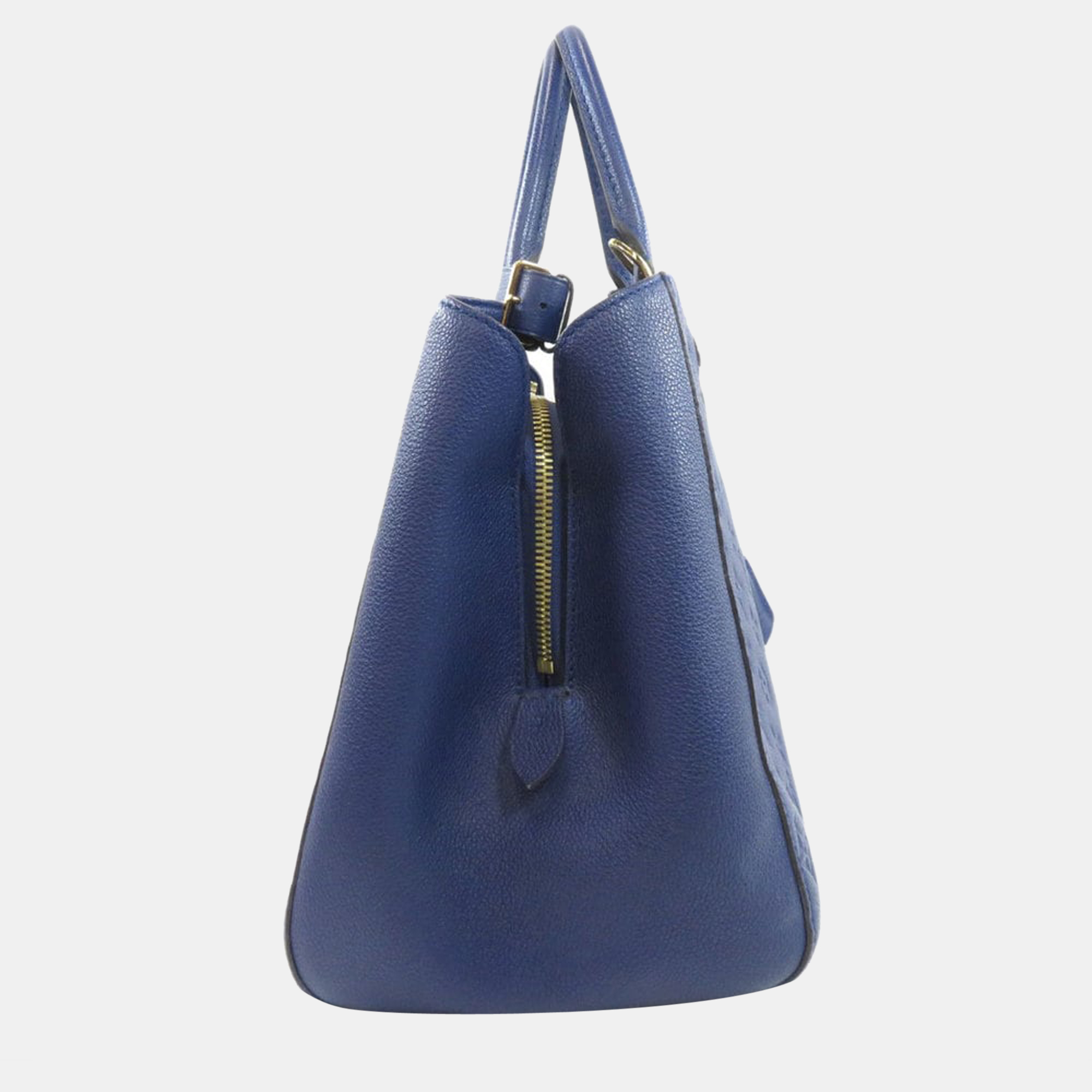 

Louis Vuitton Blue Monogram Empreinte Leather Montaigne GM Satchel