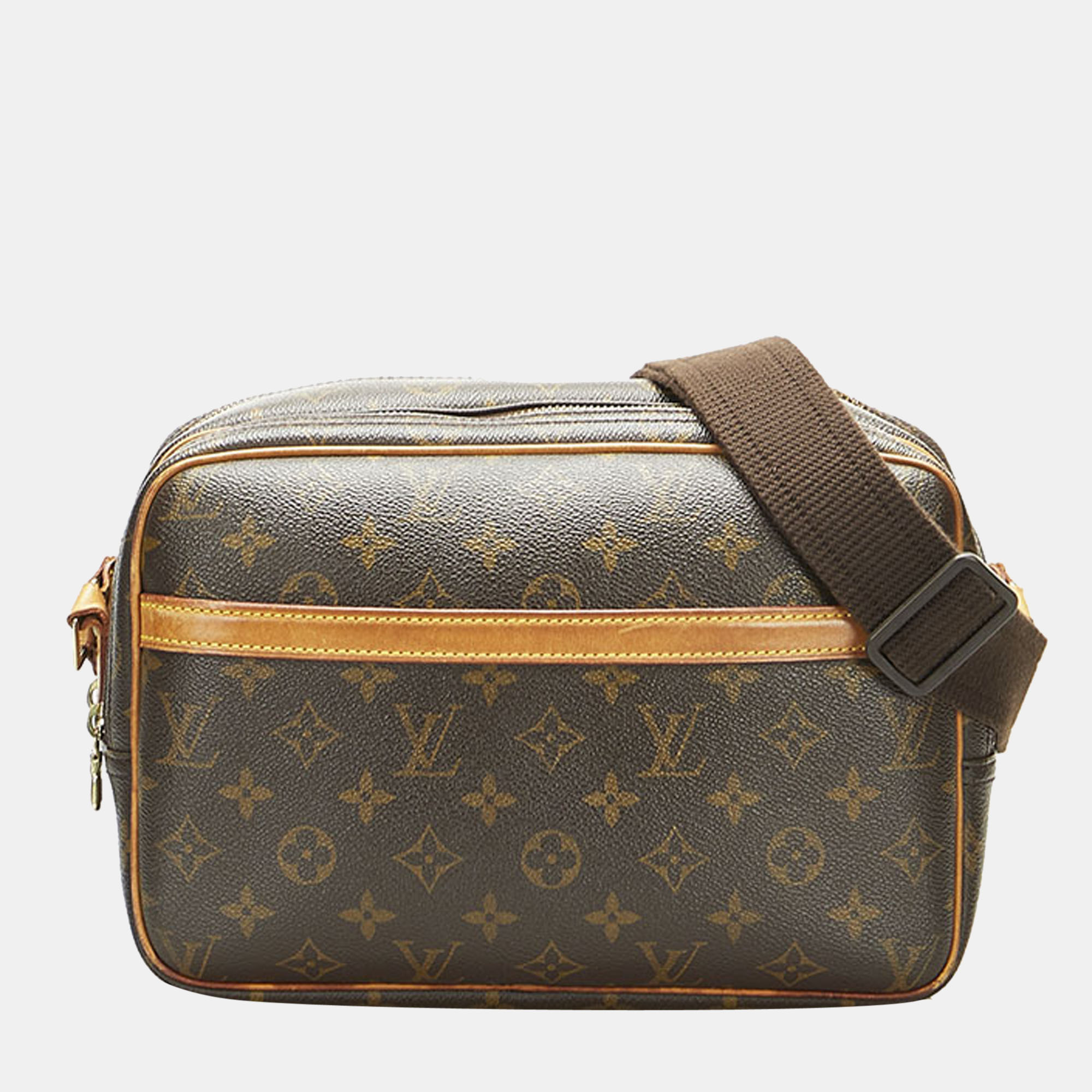 Pre Owned Louis Vuitton Brown Monogram Canvas Reporter PM Crossbody Bag