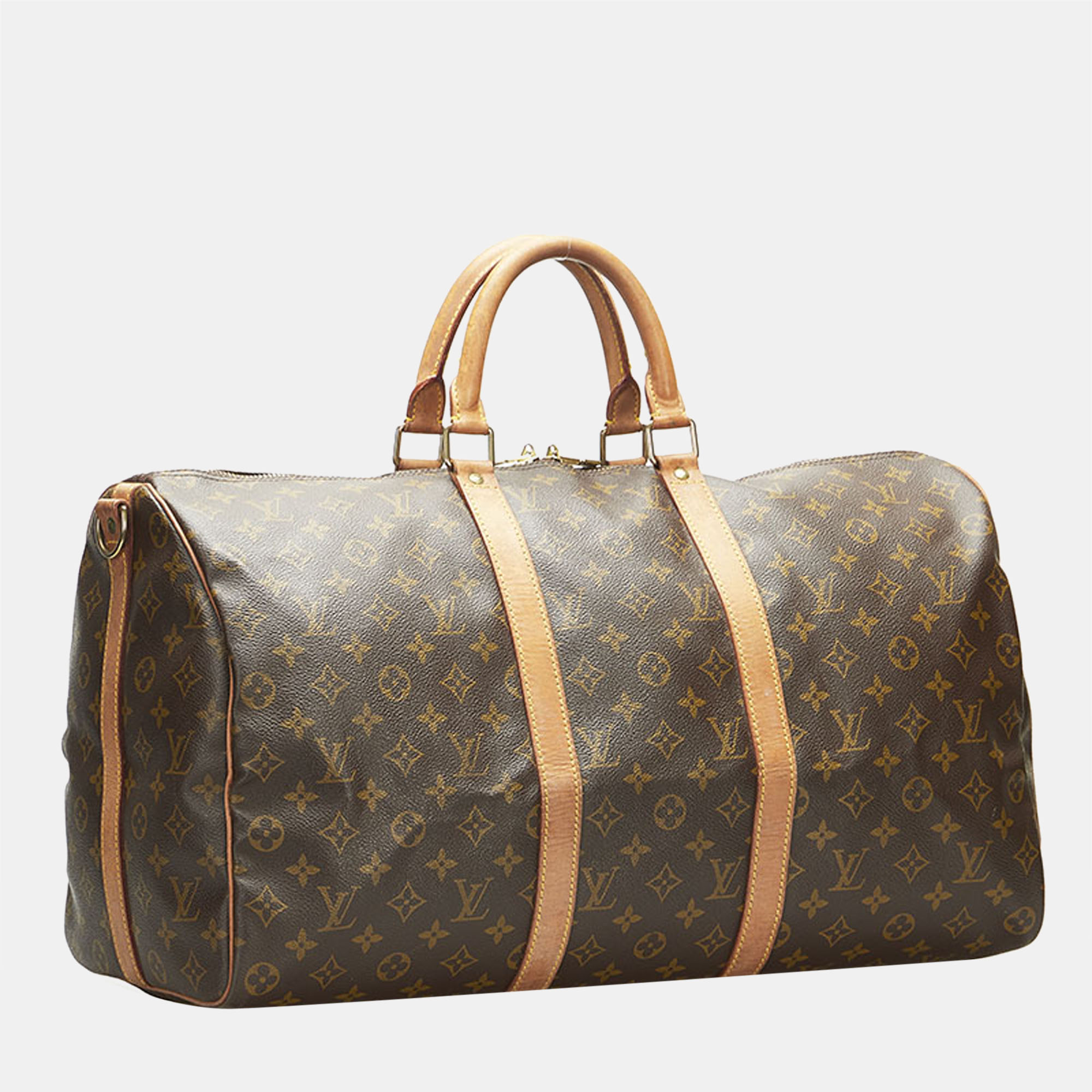 

Louis Vuitton Brown Monogram Canvas Keepall Bandouliere 50 Travel Bag