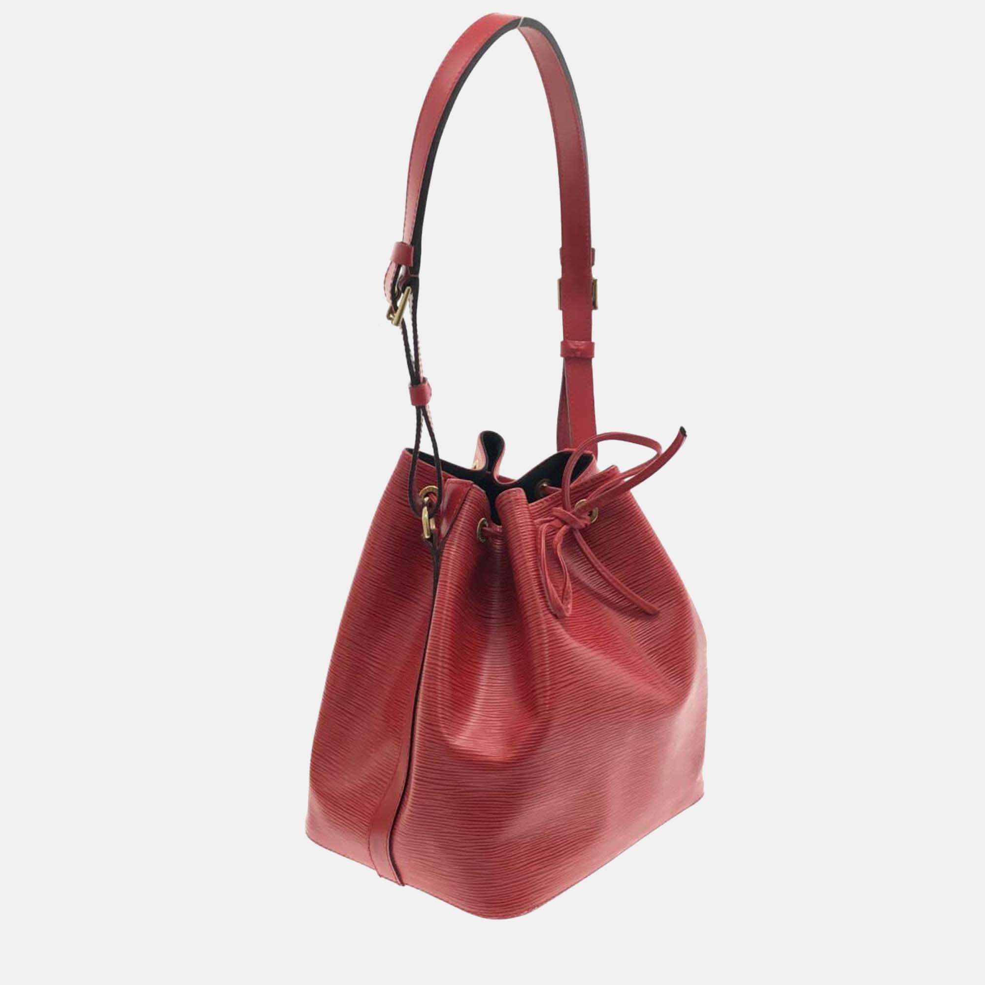 

Louis Vuitton Red Epi Leather Petit Noe PM Shoulder Bag