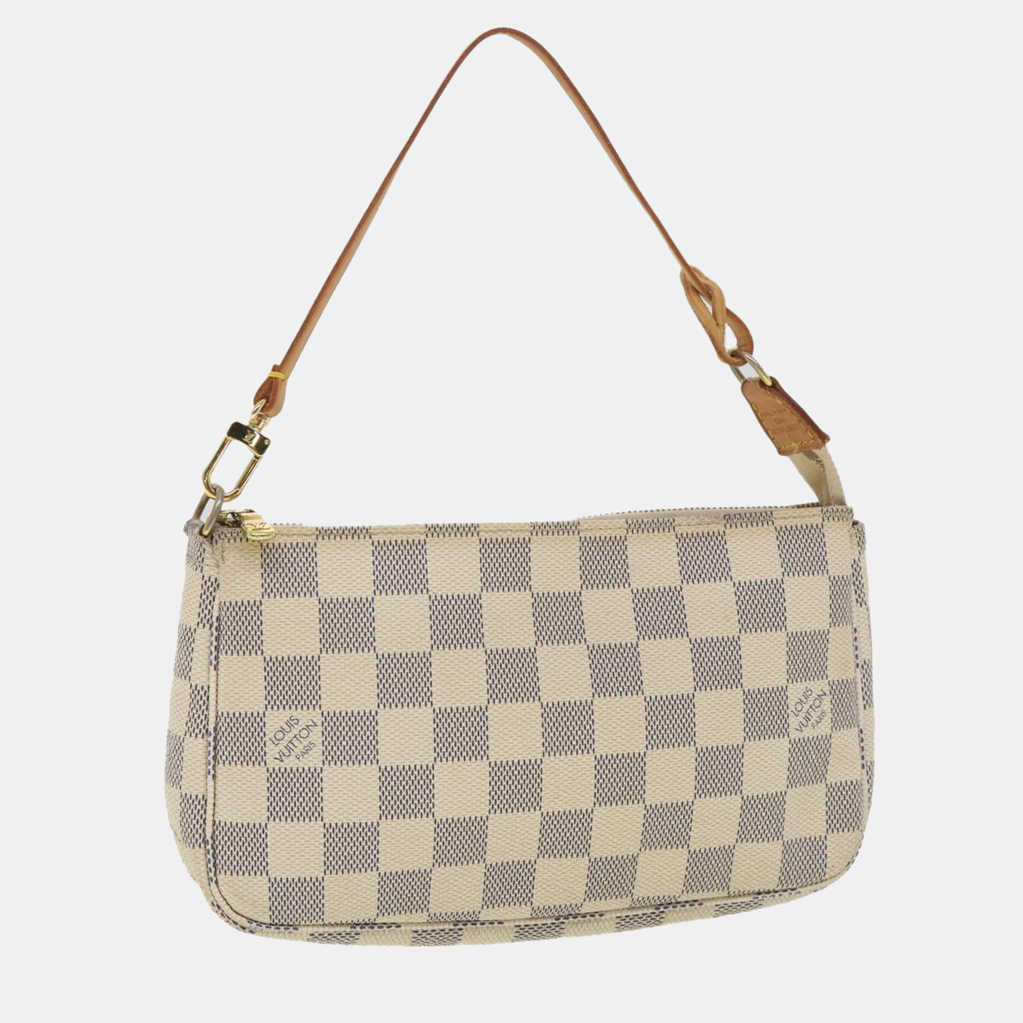 

Louis Vuitton White Damier Ebene Canvas Pochette Accessoires Shoulder Bag