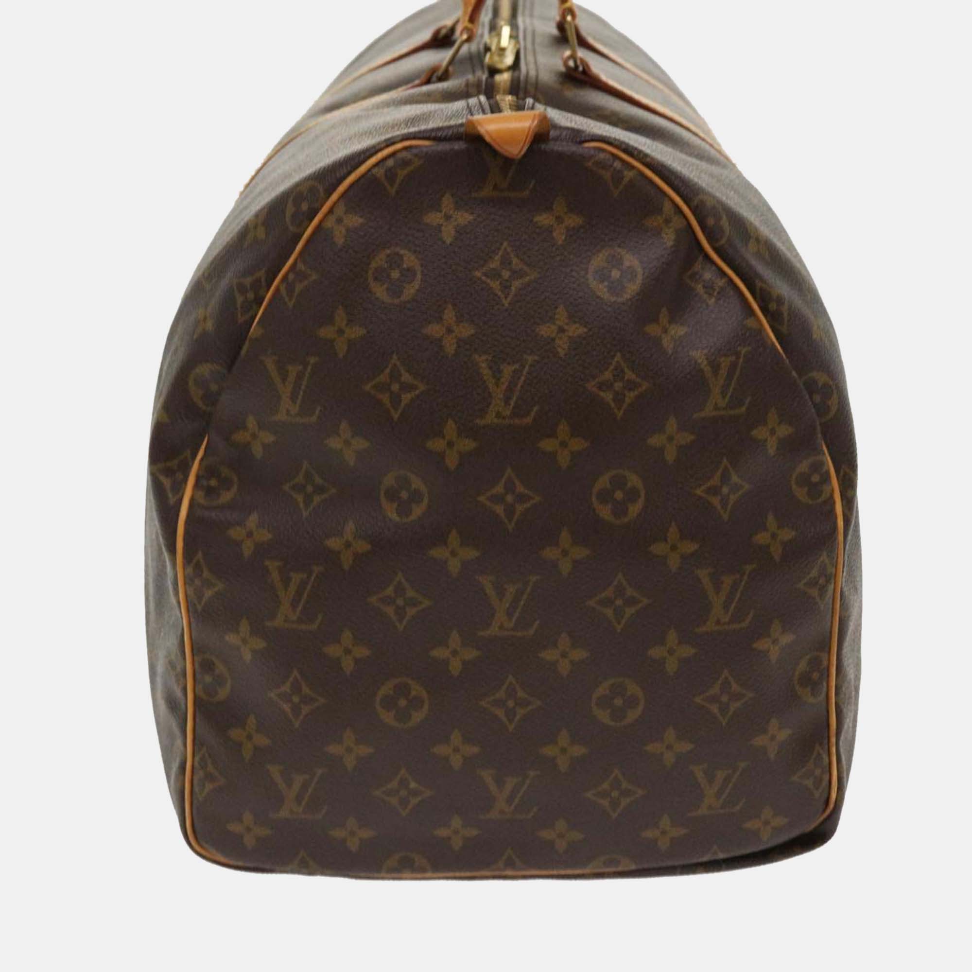 

Louis Vuitton Brown Monogram Canvas Keepall 55 Duffel Bag