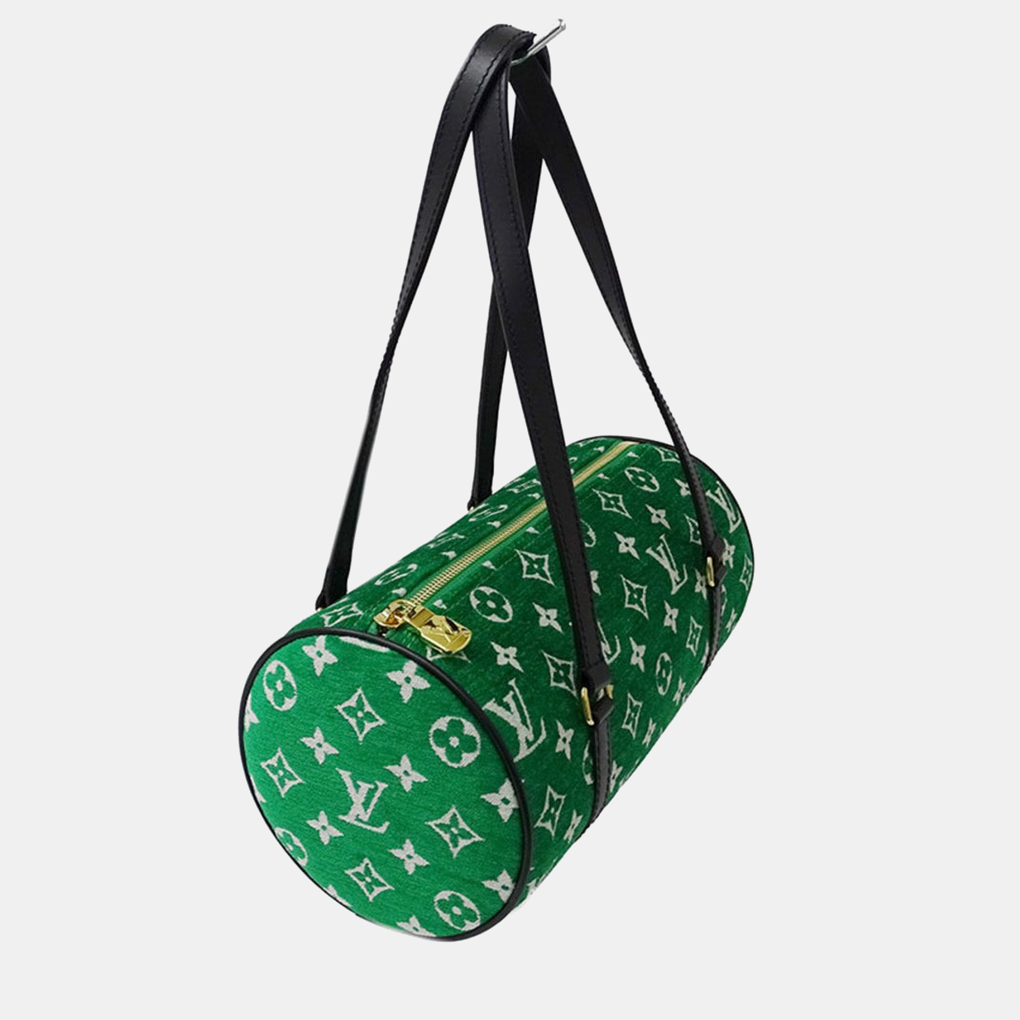 

Louis Vuitton Green Velvet Monogram Papillon Shoulder Bag