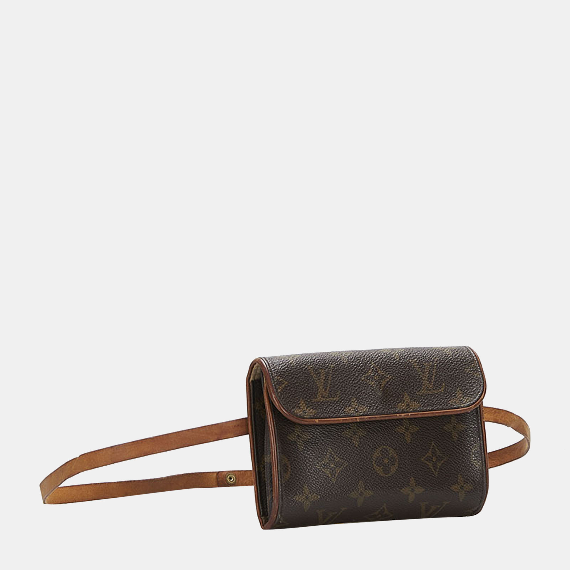 

Louis Vuitton Brown Monogram Canvas Pochette Florentine Bag