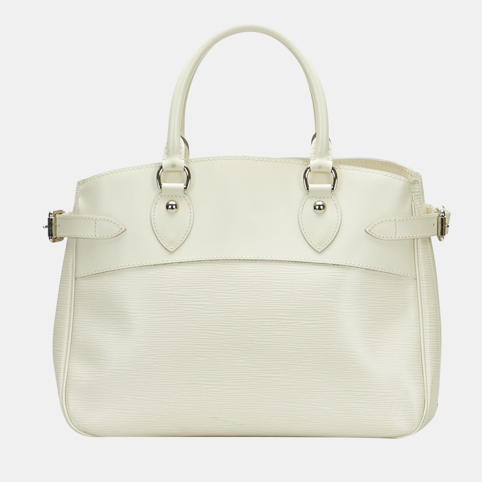 Pre-owned Louis Vuitton White Epi Leather Passy Pm Bag