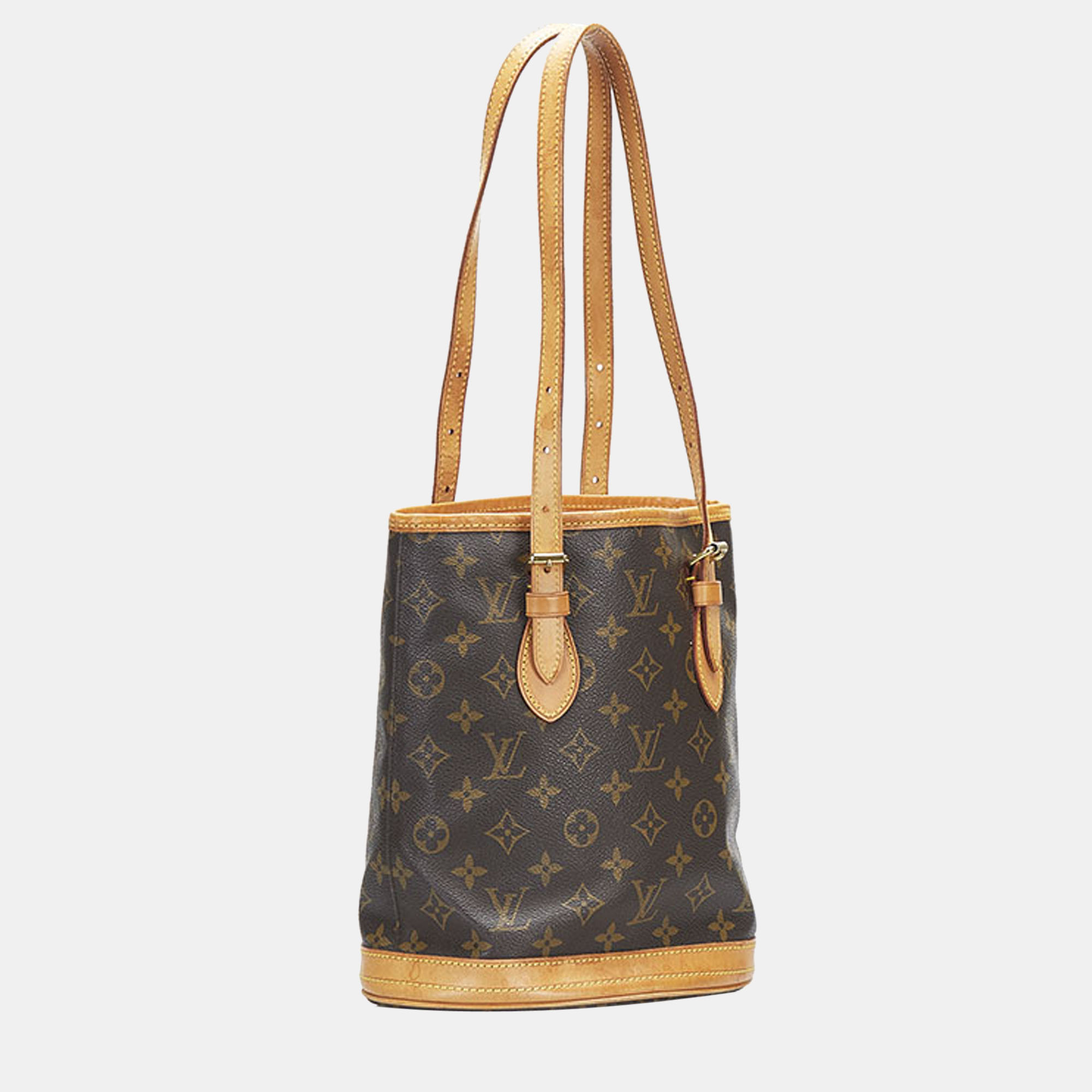 

Louis Vuitton Brown Canvas Monogram Petit Bucket Bag