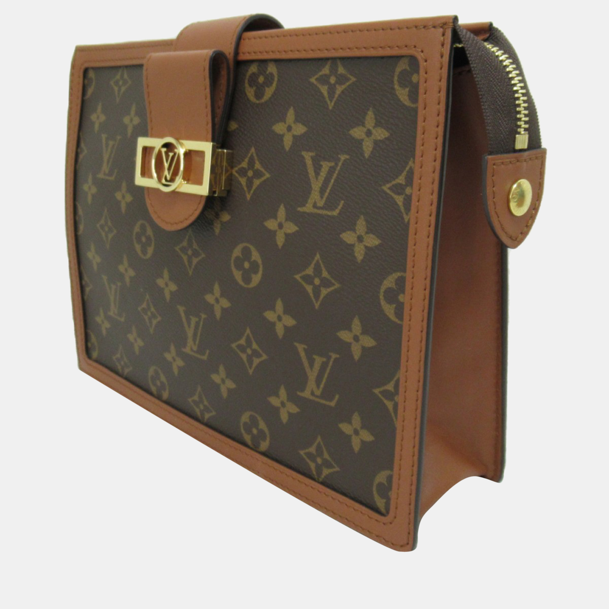 

Louis Vuitton Brown Monogram Canvas Pochette Dauphine Bag