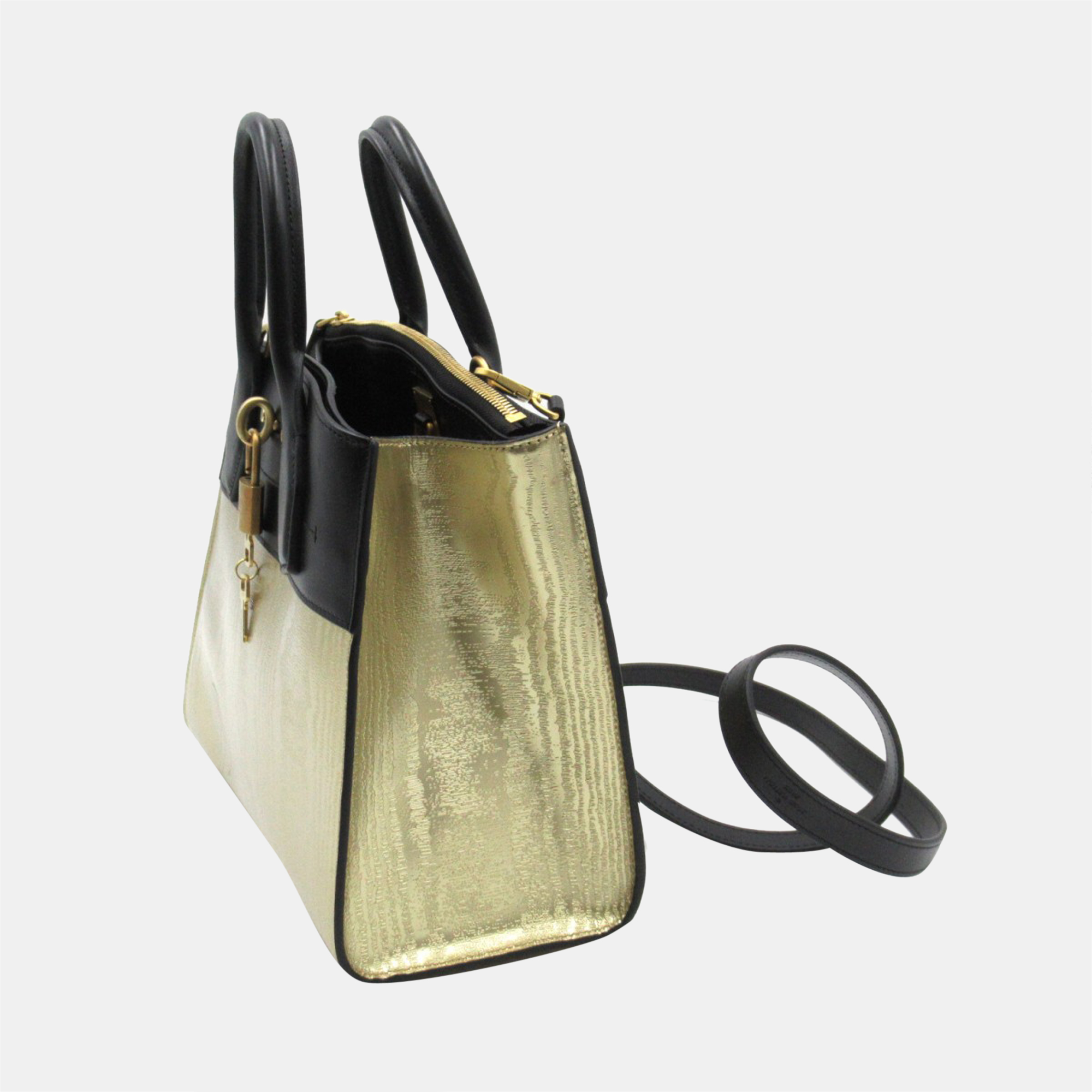 

Louis Vuitton Gold Bicolor Leather City Steamer Bag, Black