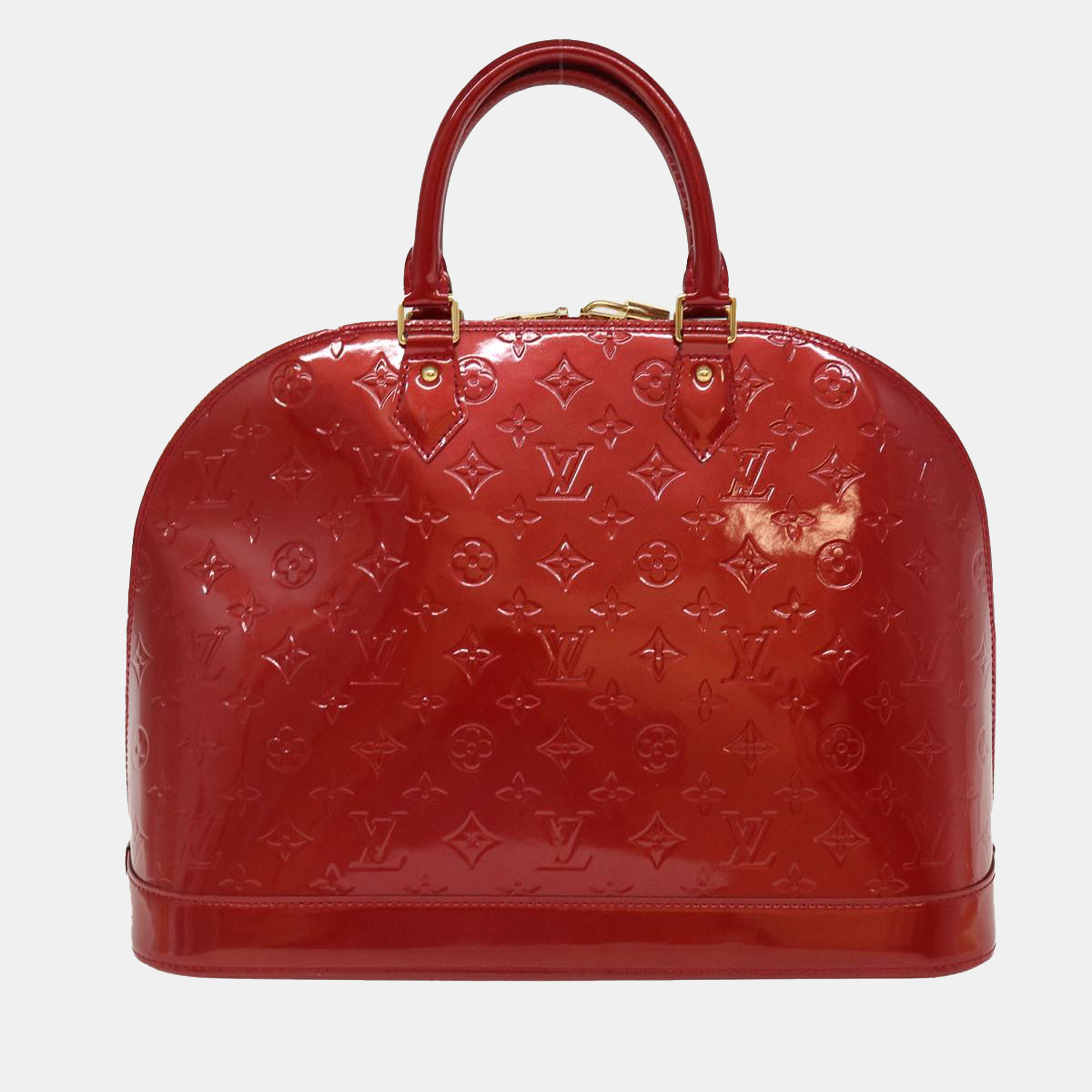 

Louis Vuitton Red Monogram Vernis Leather Alma GM Satchel