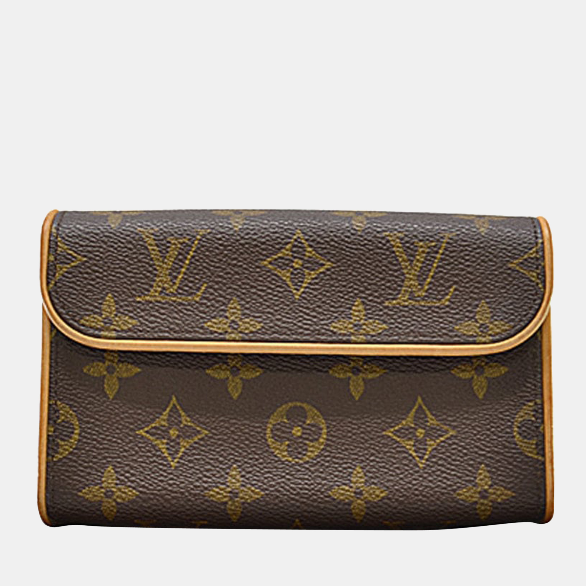 Pre-owned Louis Vuitton Brown Monogram Canvas Pochette Florentine Shoulder Bag