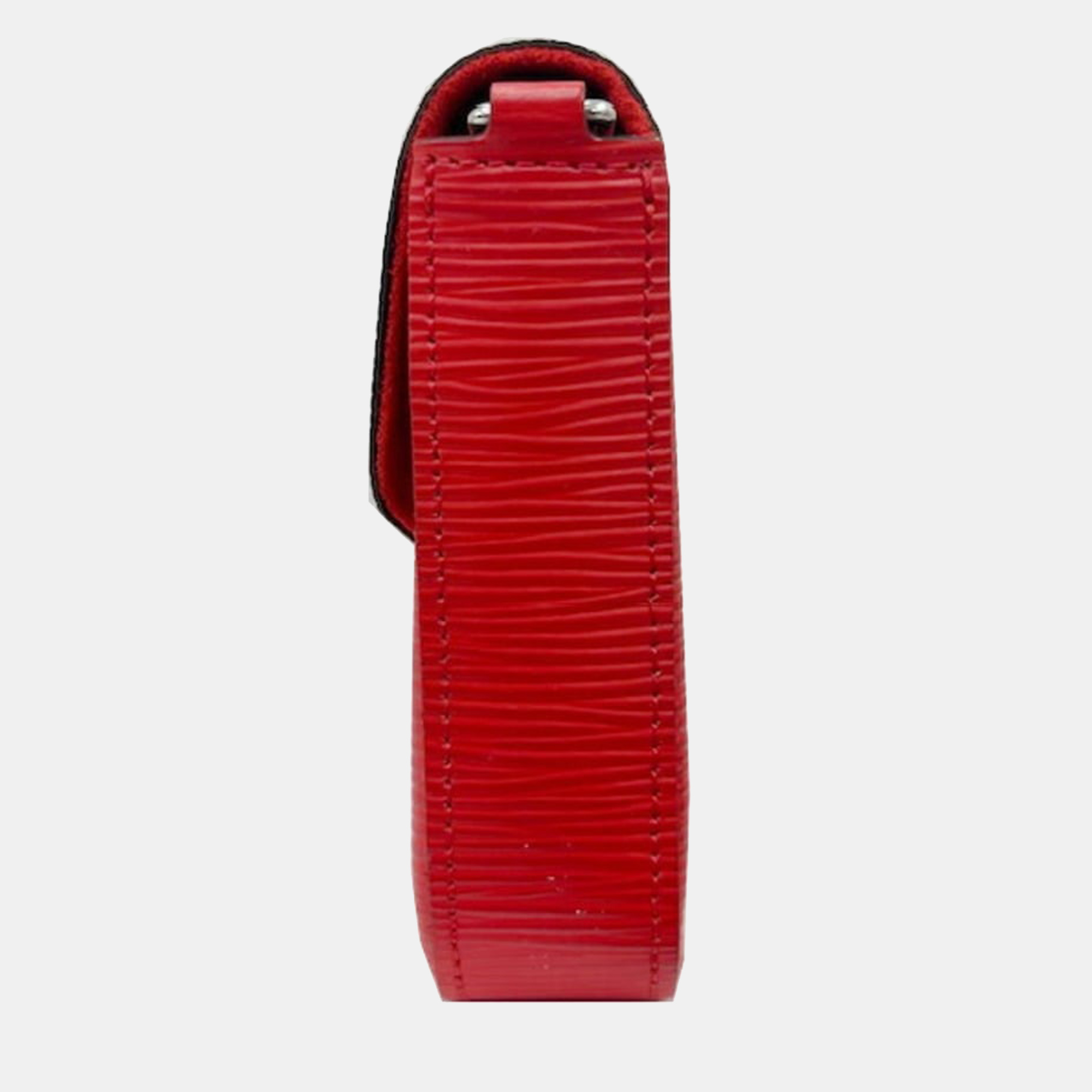 

Louis Vuitton Red Epi Leather Pochette Felicie Clutch Bag