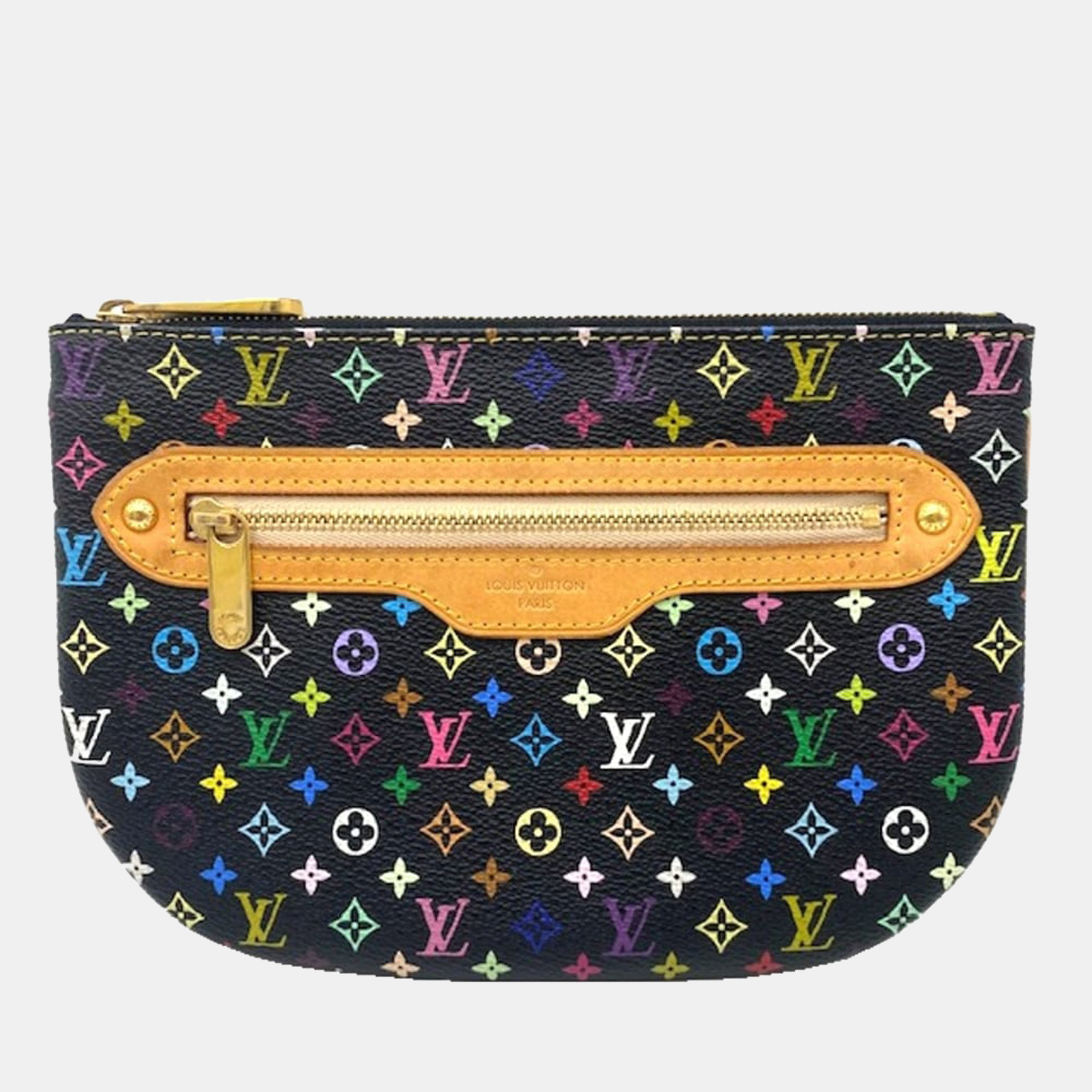 Louis Vuitton Set of Three: Black Monogram Multicolore Pochette,, Lot  #16058