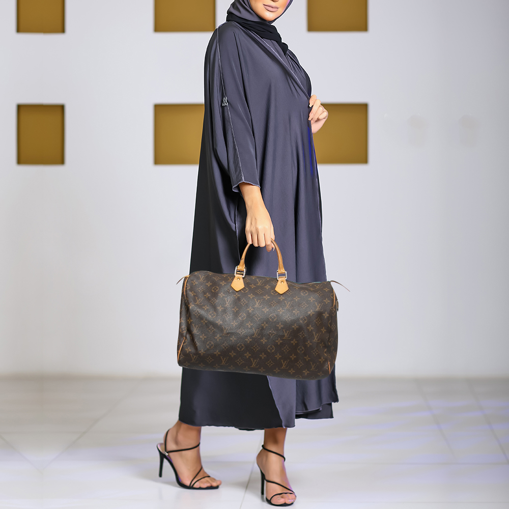 

Louis Vuitton Monogram Canvas Speedy 40 Bag, Brown