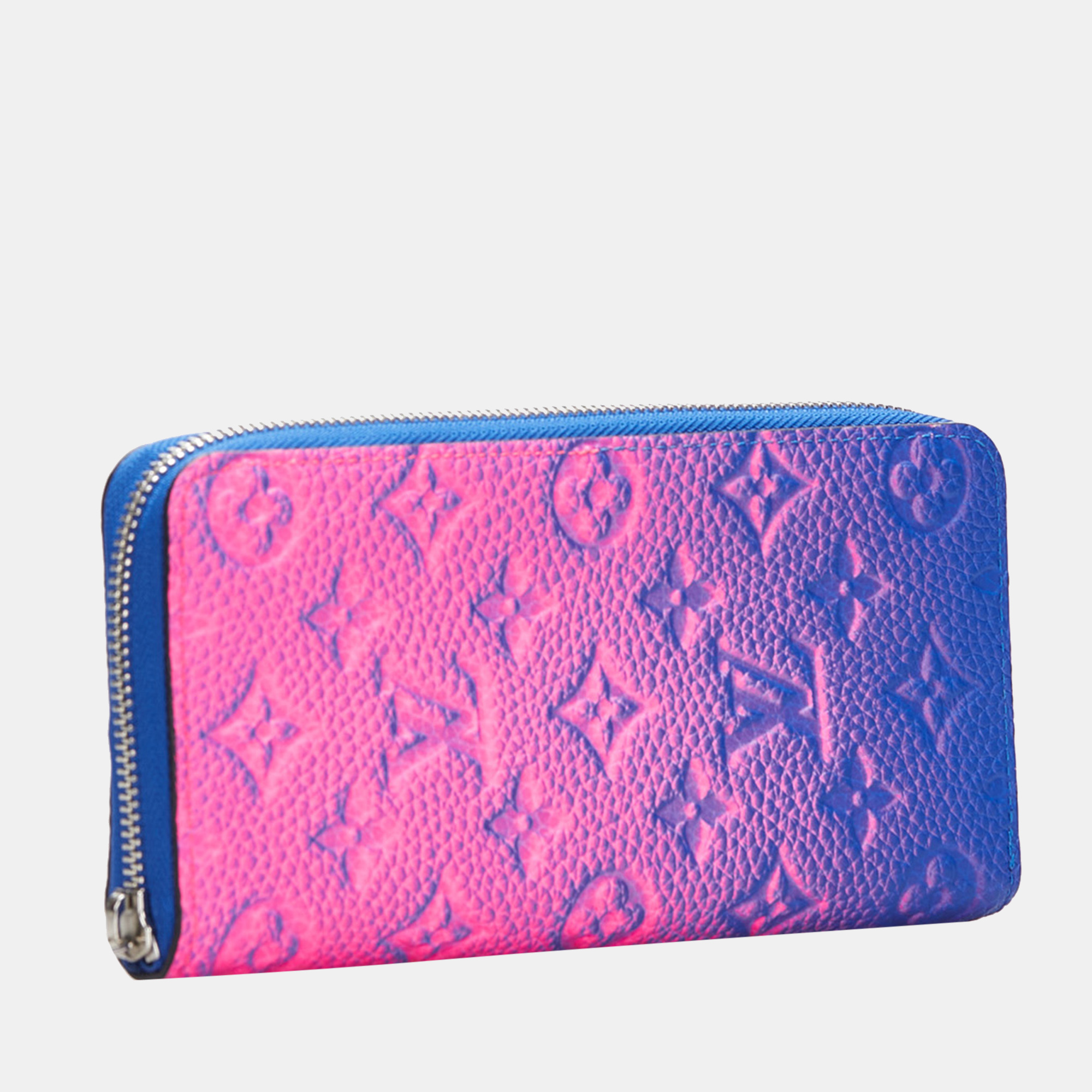 

Louis Vuitton Blue/Pink Monogram Taurillon Illusion Vertical Zippy Wallet