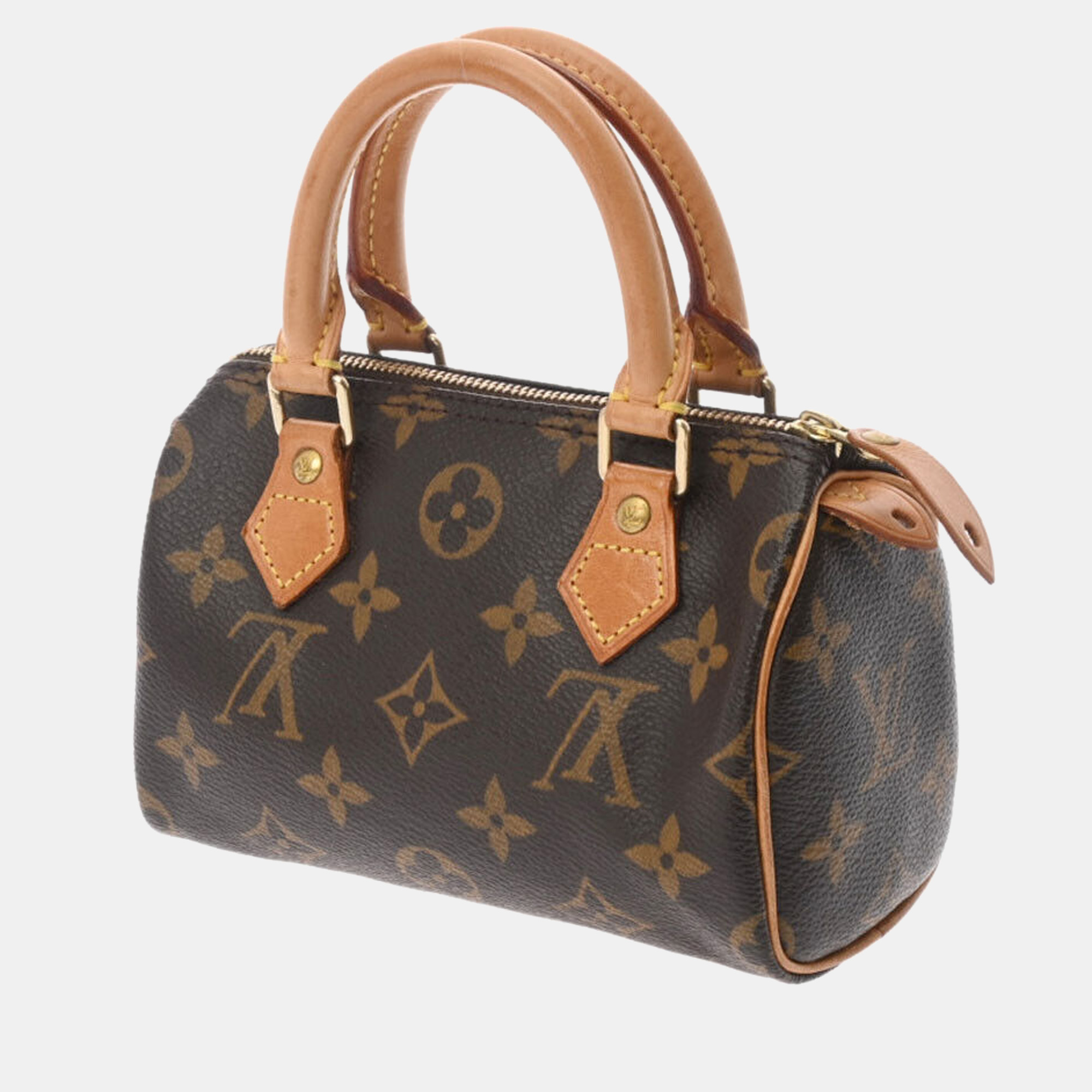

Louis Vuitton Brown Canvas Monogram Speedy Nano Satchel Bag