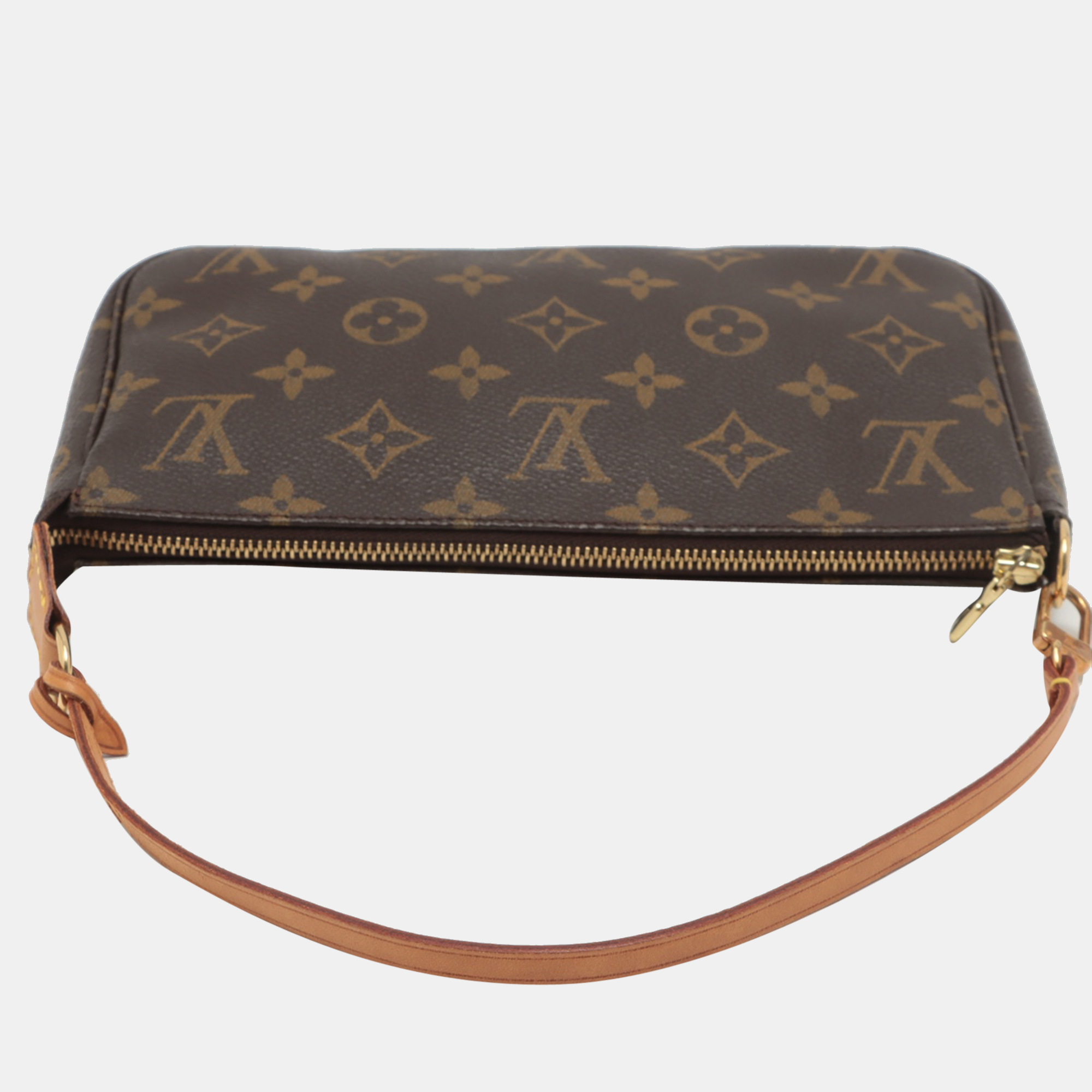 

Louis Vuitton Brown Monogram Canvas Pochette Accessoires shoulder Bag