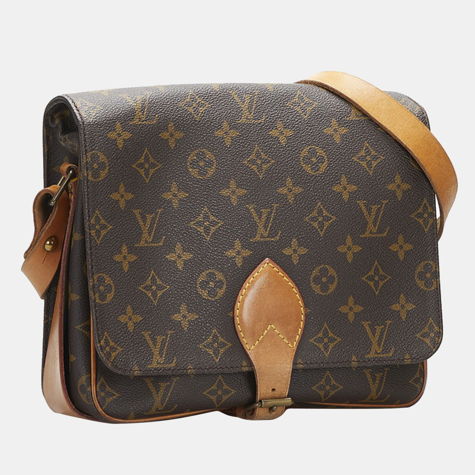 

Louis Vuitton Brown Monogram Canvas Cartouchiere GM Bag