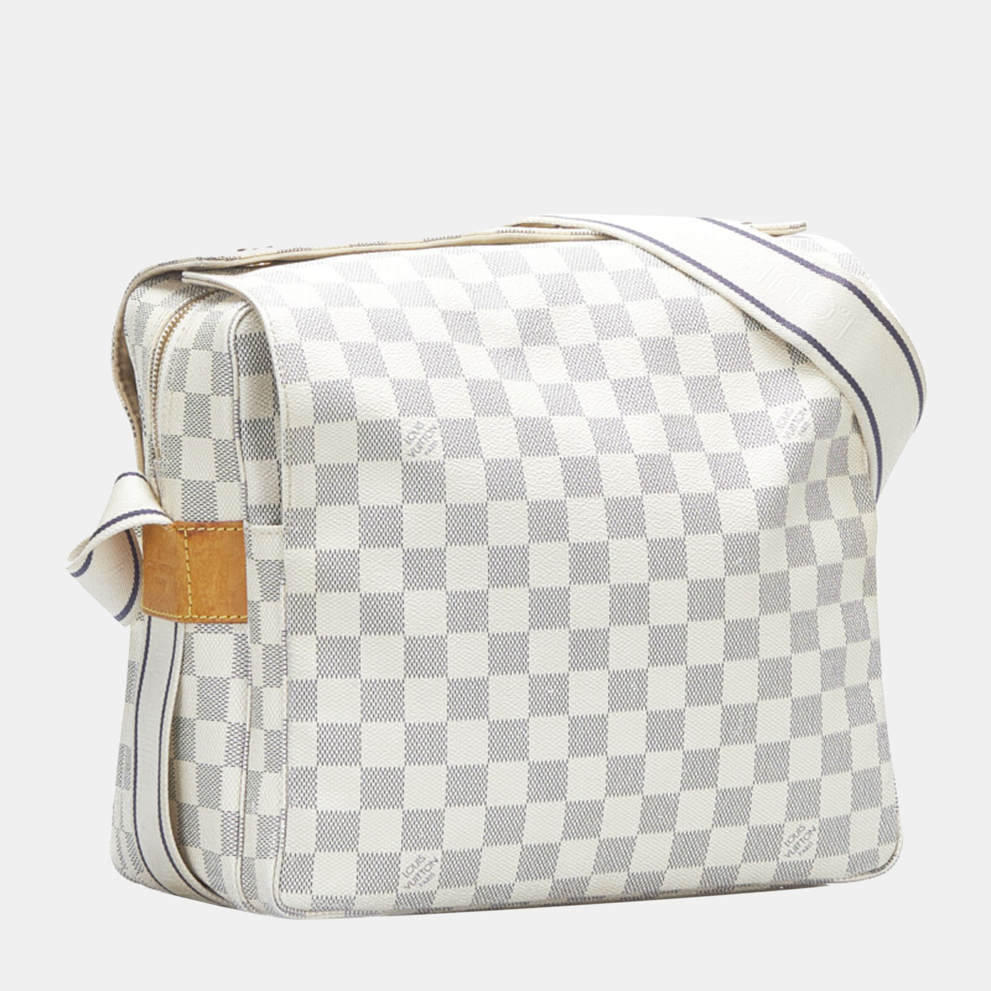 

Louis Vuitton White Damier Azur Canvas Naviglio Bag