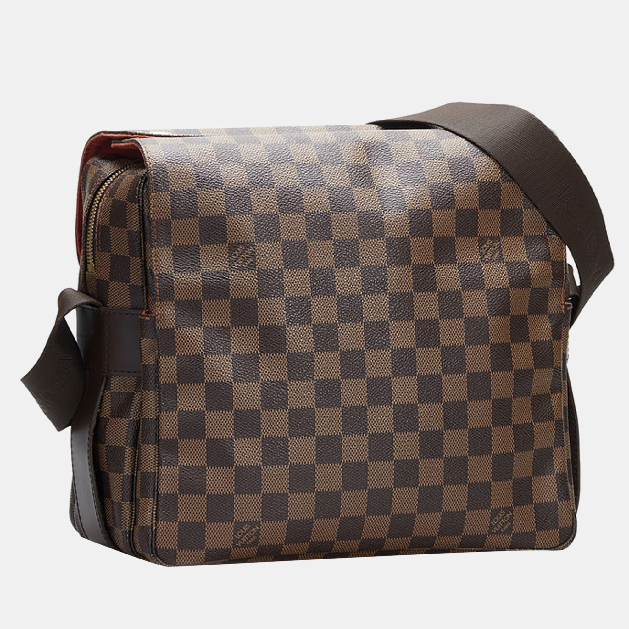 

Louis Vuitton Brown Canvas Damier Ebene Naviglio Bag