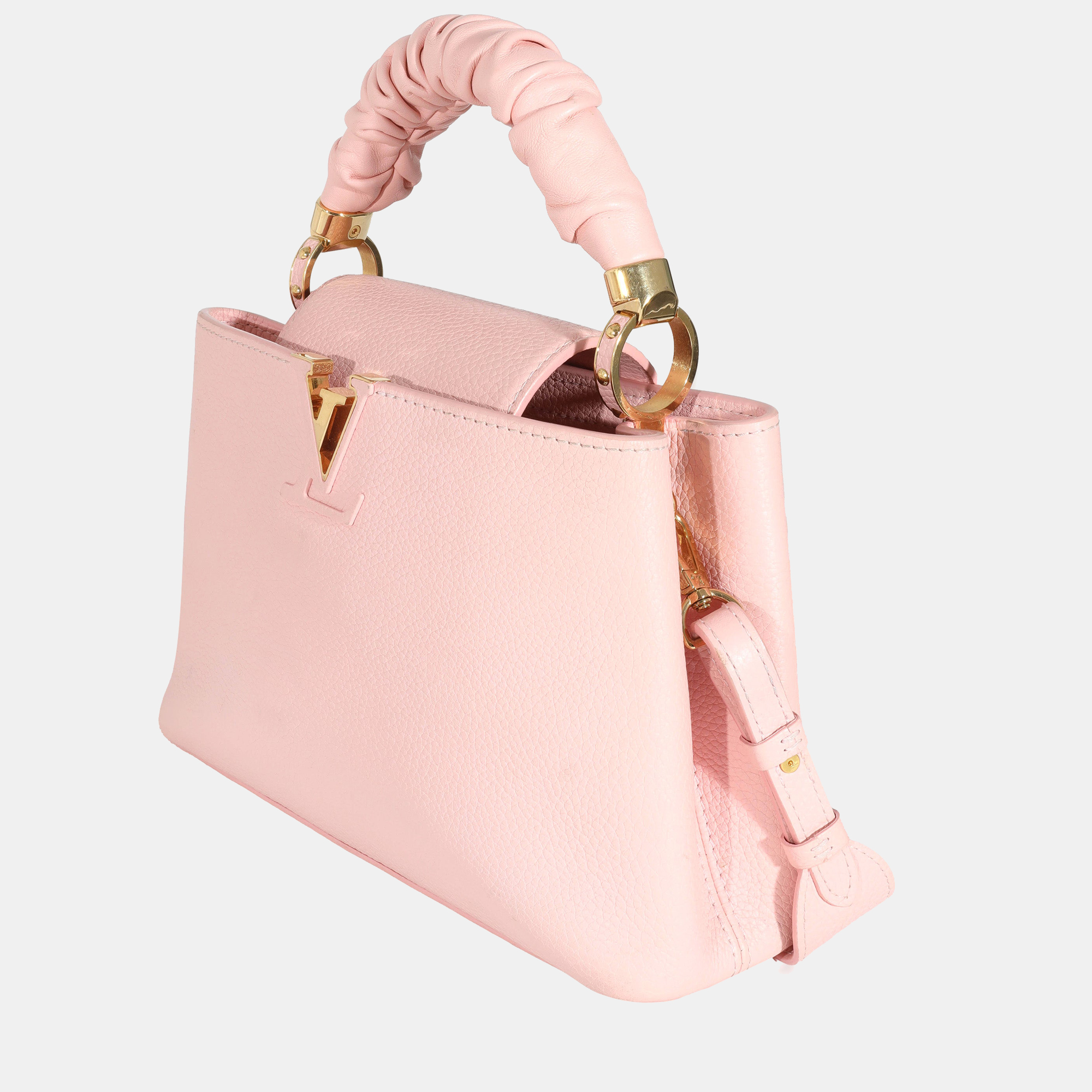 

Louis Vuitton Bubble Gum Pink Taurillon Scrunchie Capucines BB Bag