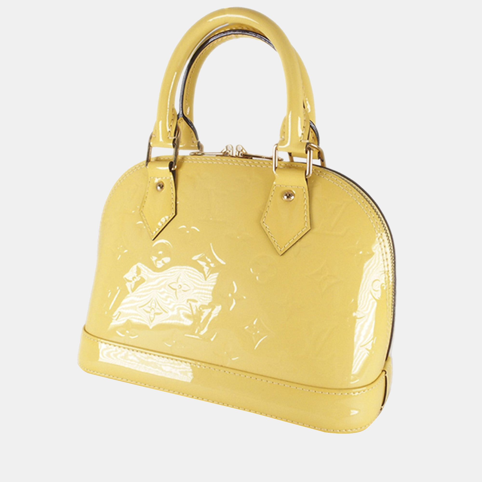

Louis Vuitton Yellow Monogram Vernis Alma BB