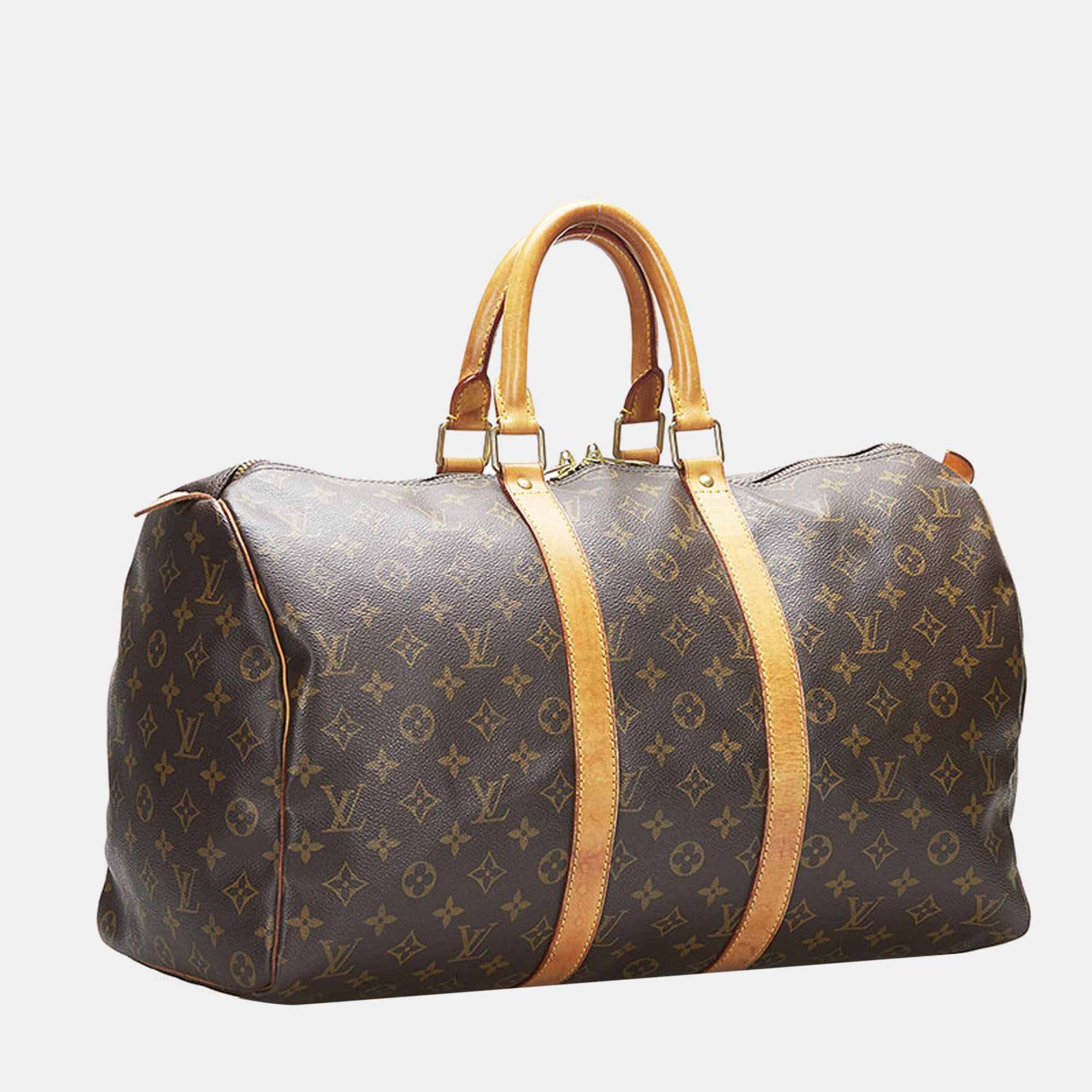 

Louis Vuitton Brown Canvas Monogram Keepall 45 Duffel Bag