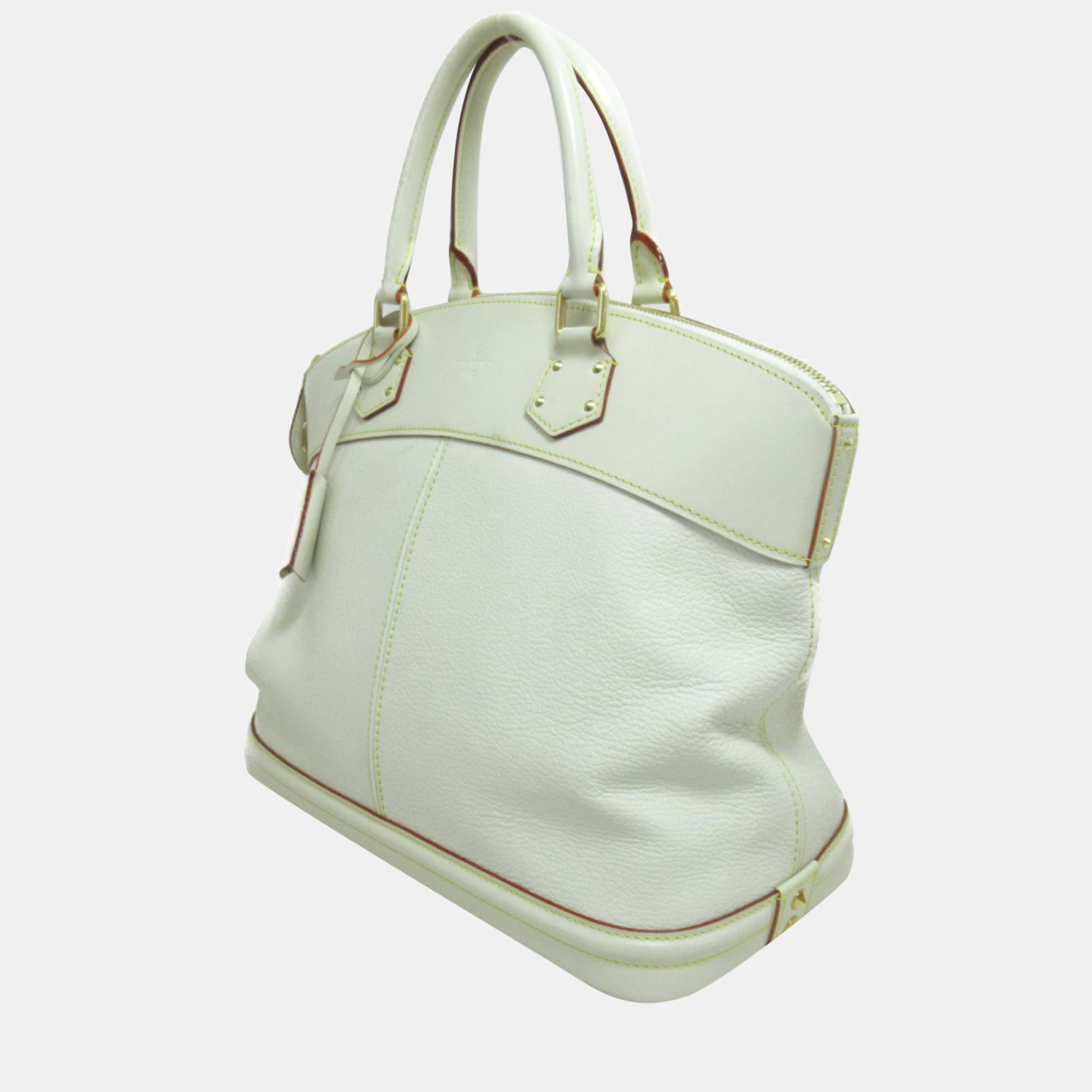 

Louis Vuitton White Suhali Leather Lockit MM Tote Bag