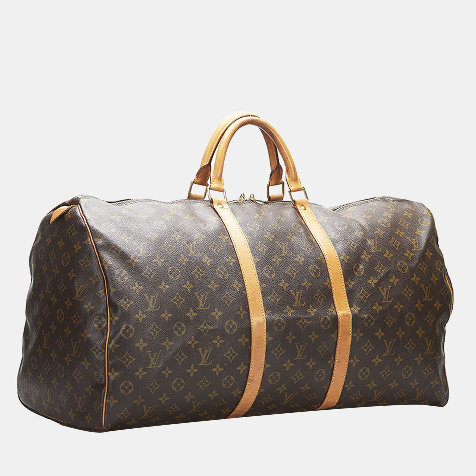 

Louis Vuitton Brown Monogram Canvas Keepall 60 Duffel Bag