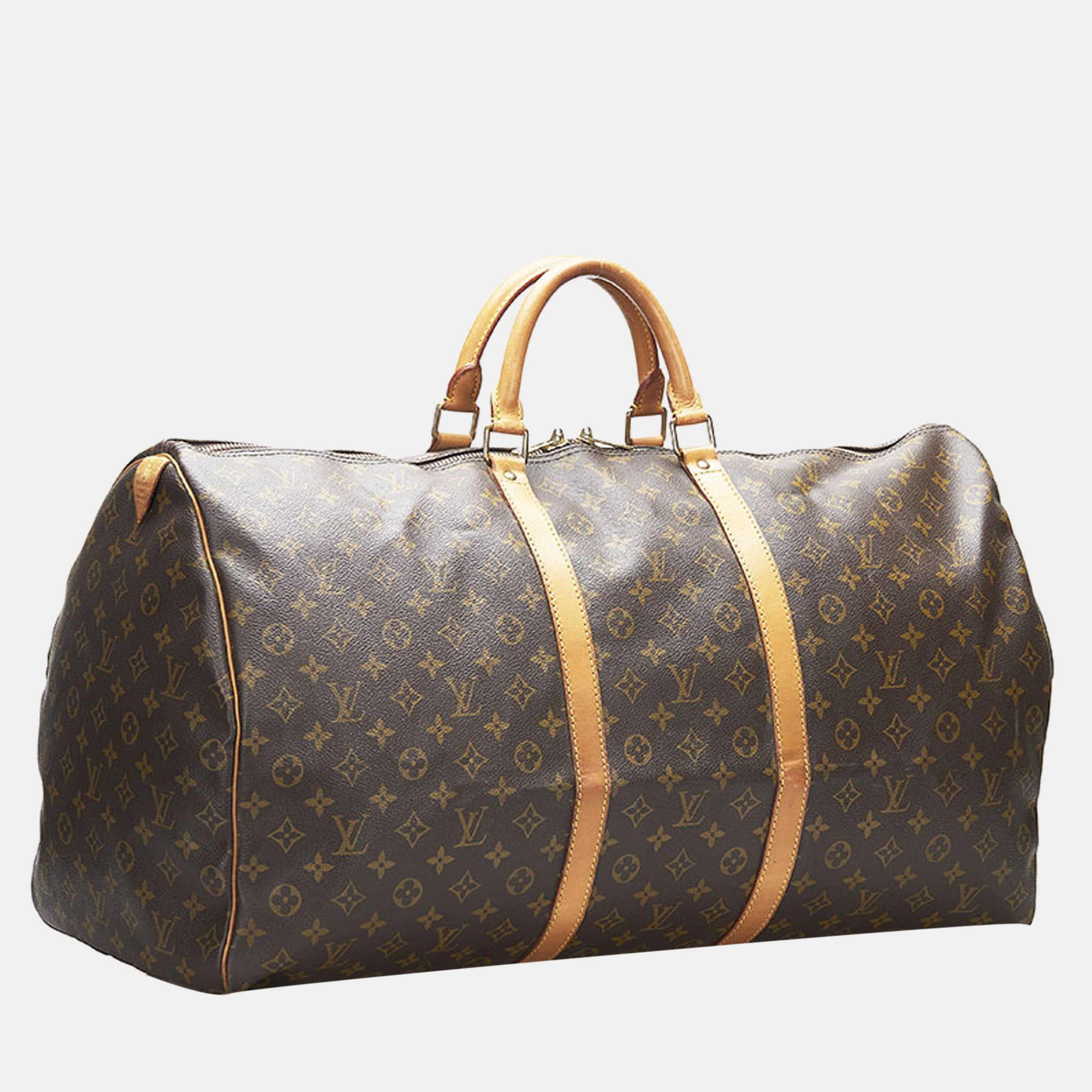

Louis Vuitton Brown Monogram Canvas Keepall 60 Duffel Bag