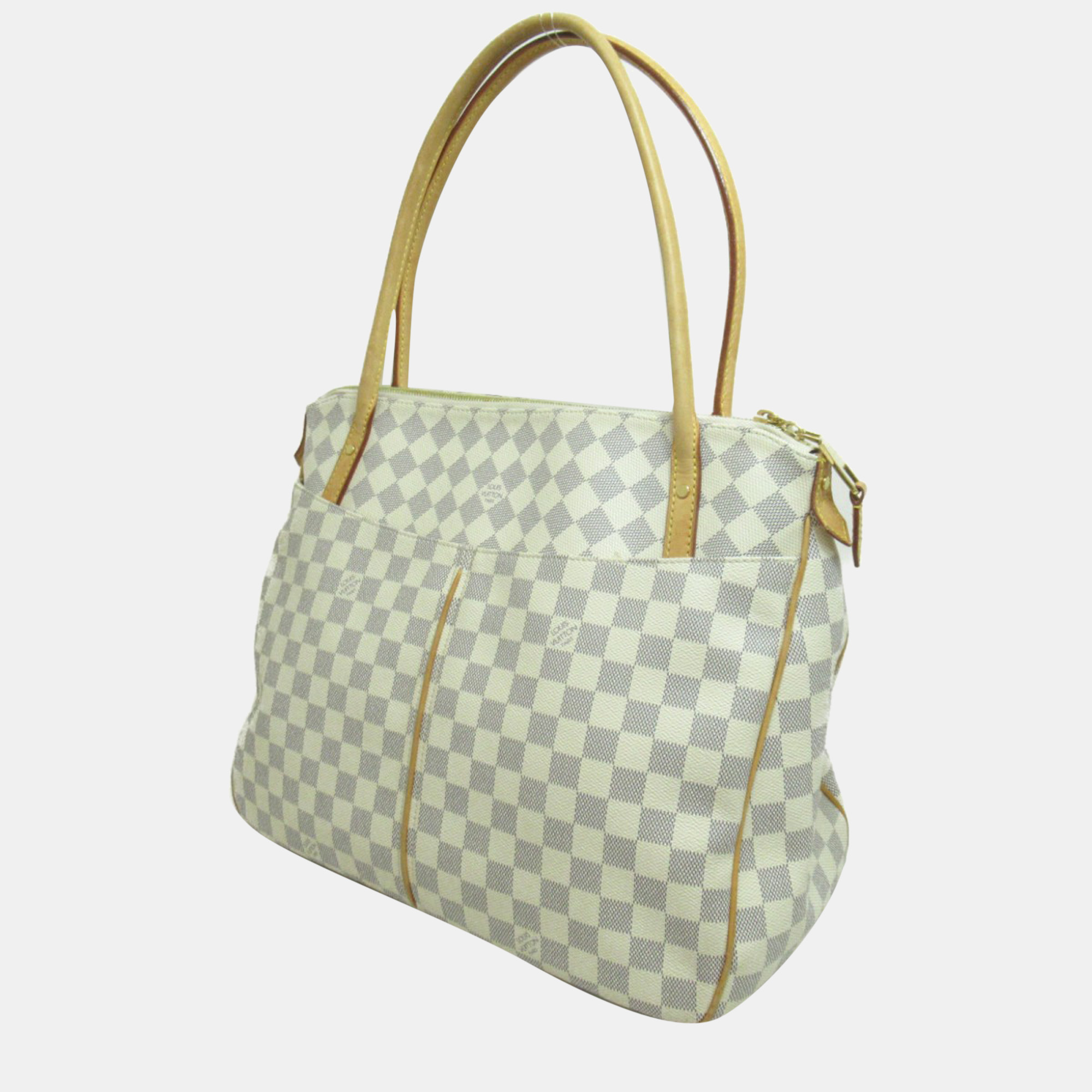 

Louis Vuitton White Damier Azur Canvas Figheri Tote Bag