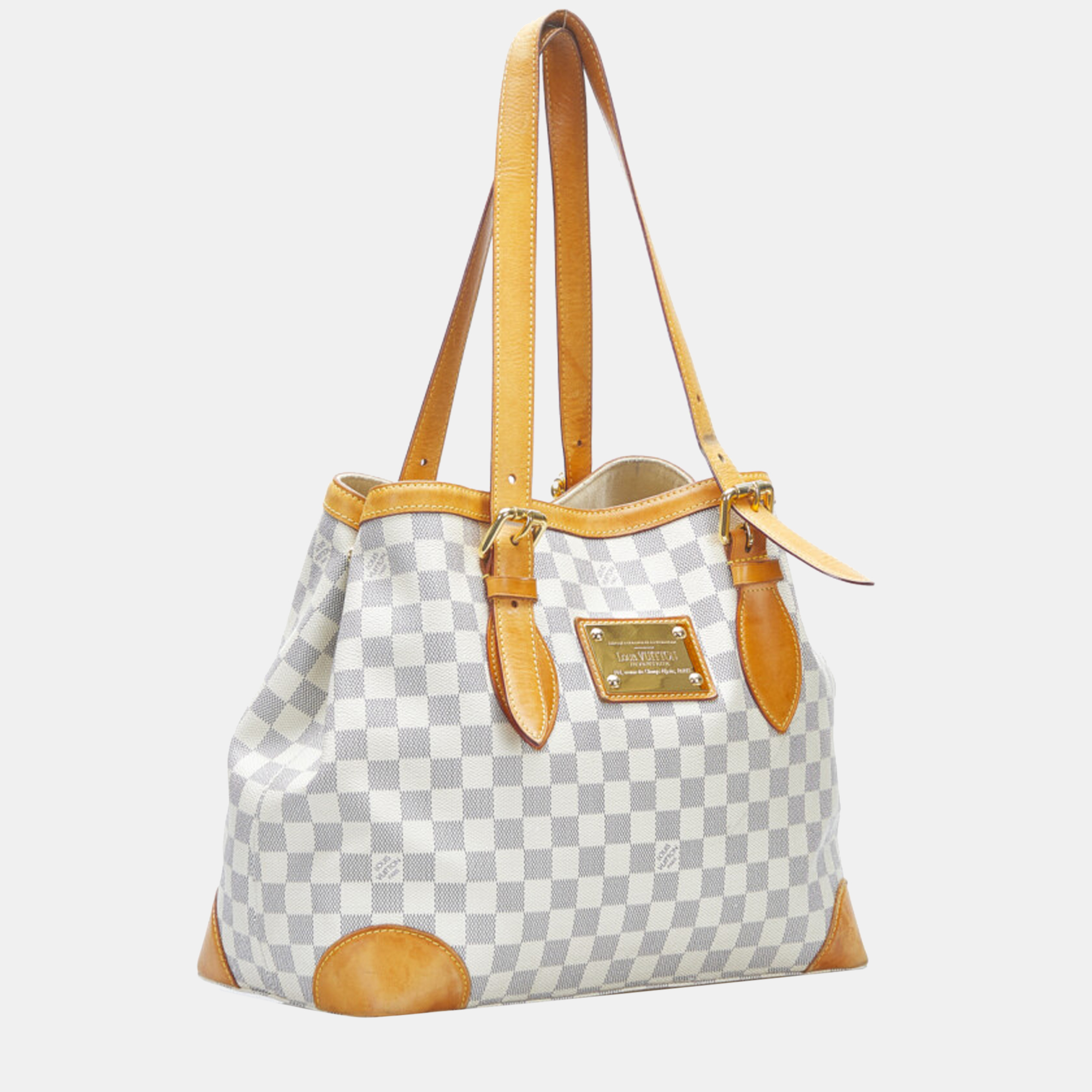 

Louis Vuitton White Damier Azur Canvas Hampstead MM Tote Bag