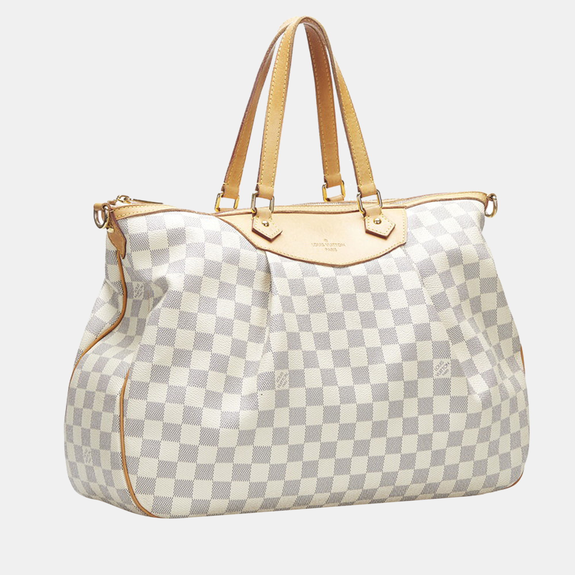 

Louis Vuitton White Damier Azur Canvas Siracusa GM Shoulder Bag