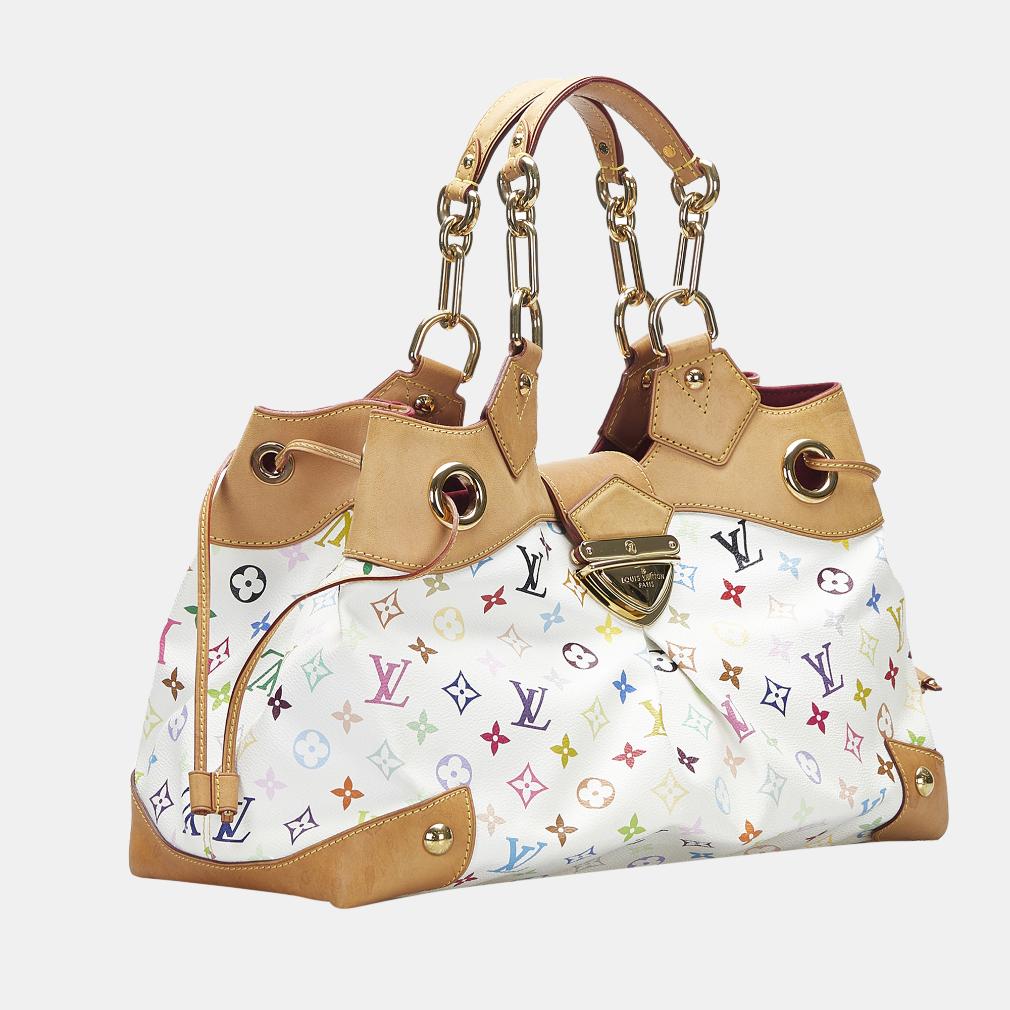 

Louis Vuitton White Monogram Multicolore Ursula