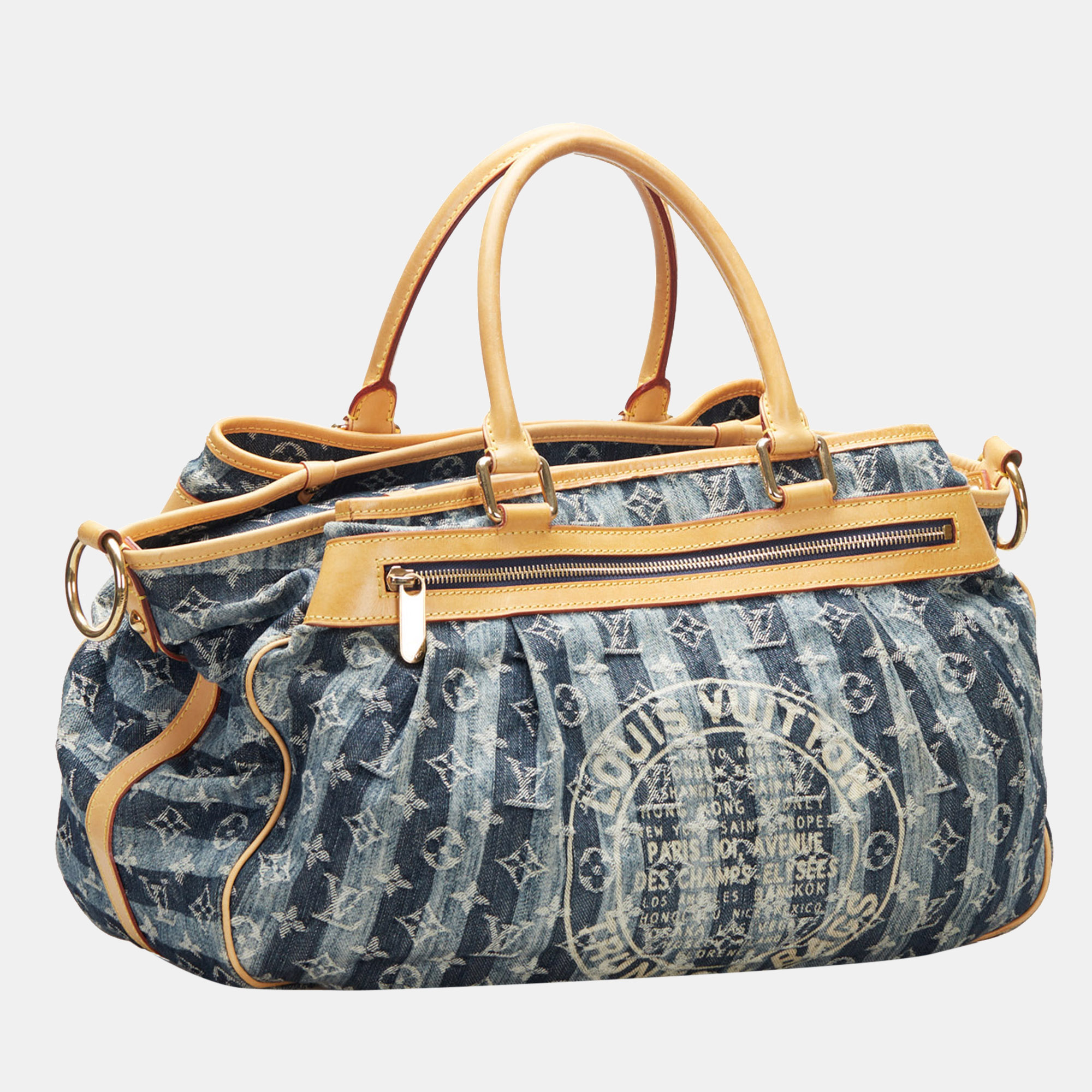 

Louis Vuitton Blue Monogram Cabas Raye