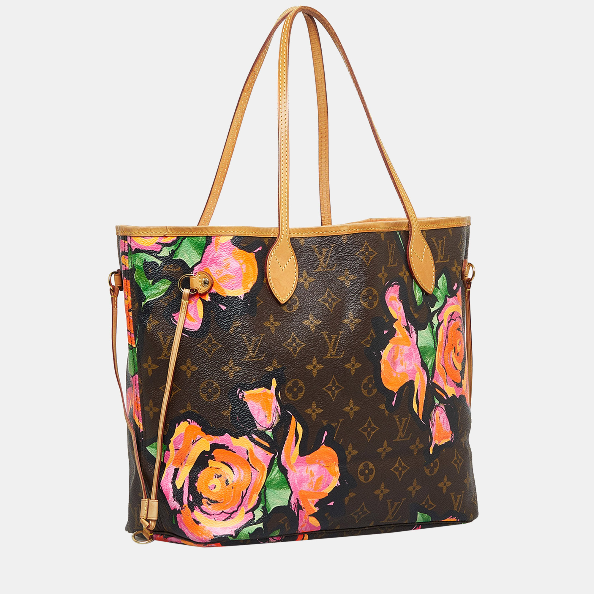 

Louis Vuitton Brown Monogram Roses Neverfull MM