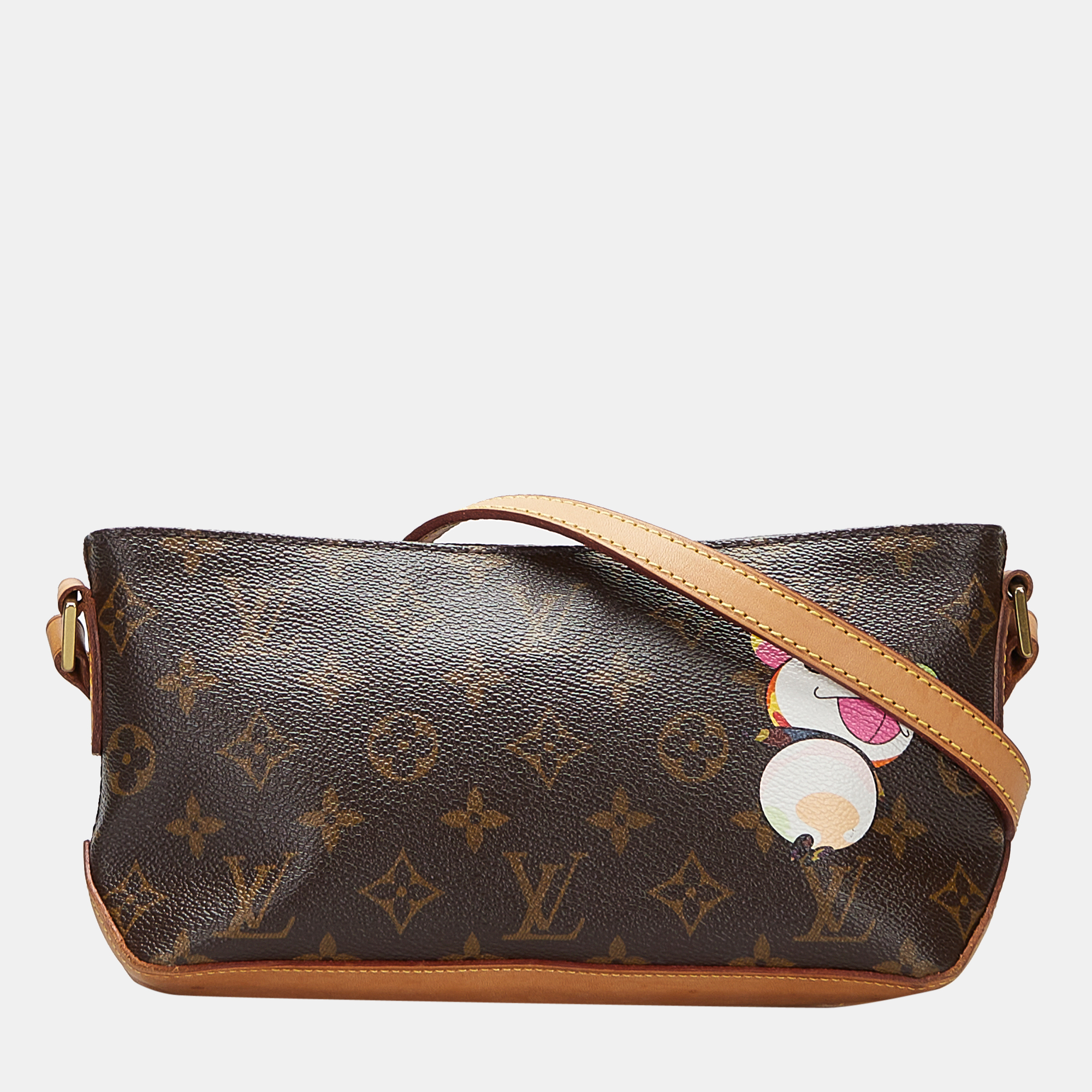 

Louis Vuitton Brown Monogram Panda Trotteur Takashi Murakami