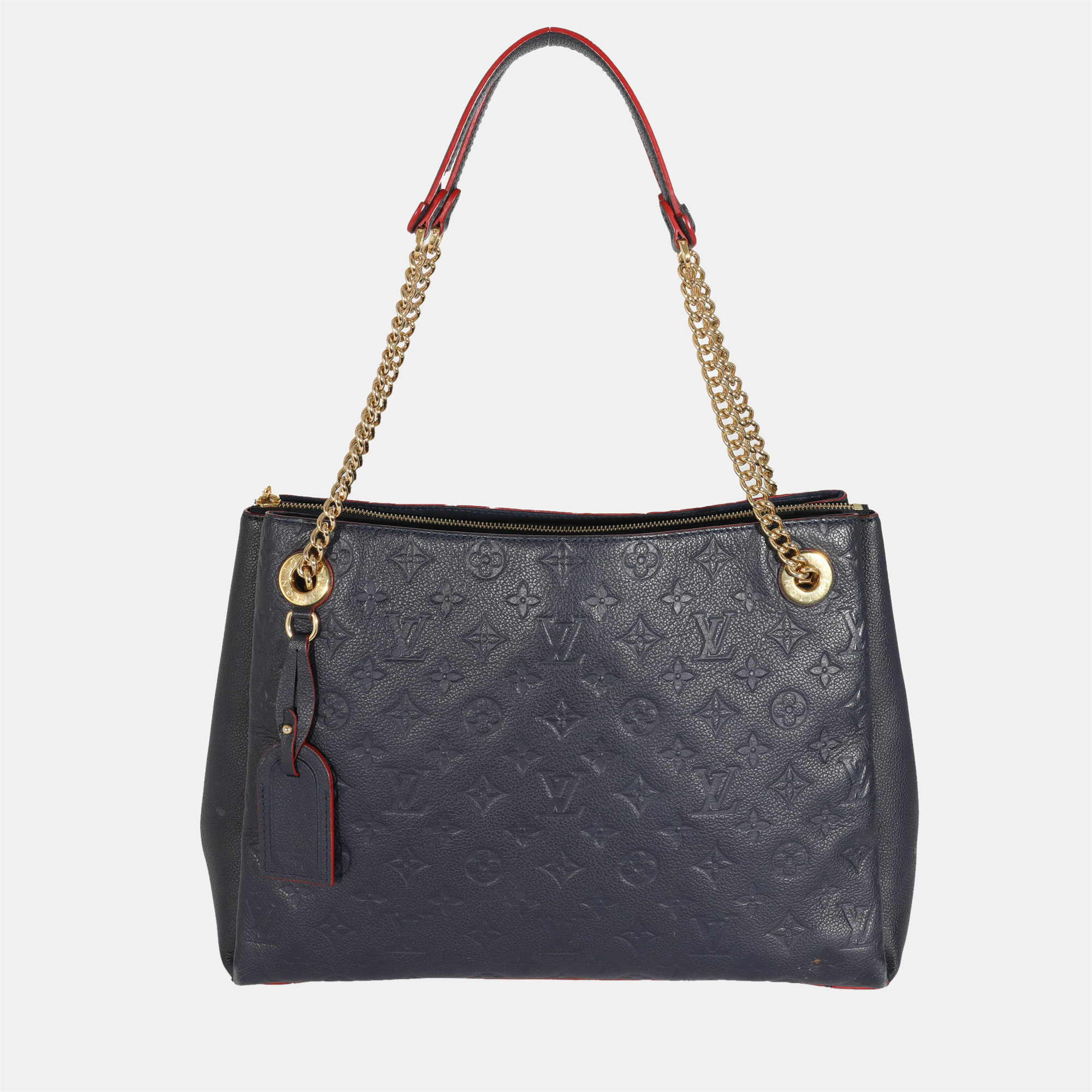 Pre-owned Louis Vuitton Monogram Empreinte Leather Surene Mm Bag In Black