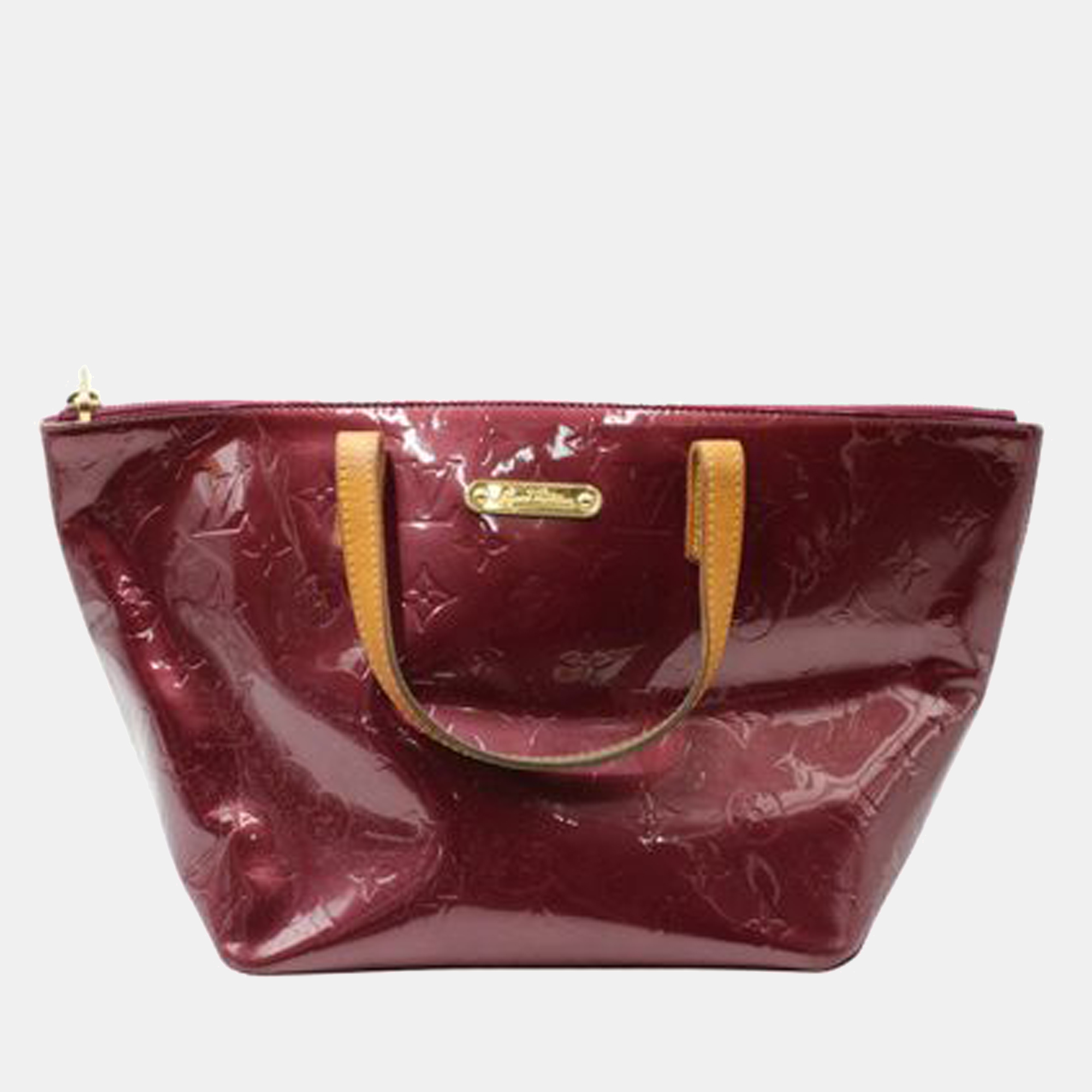 Pre-owned Louis Vuitton Burgundy Monogram Vernis Bellevue Pm Bag