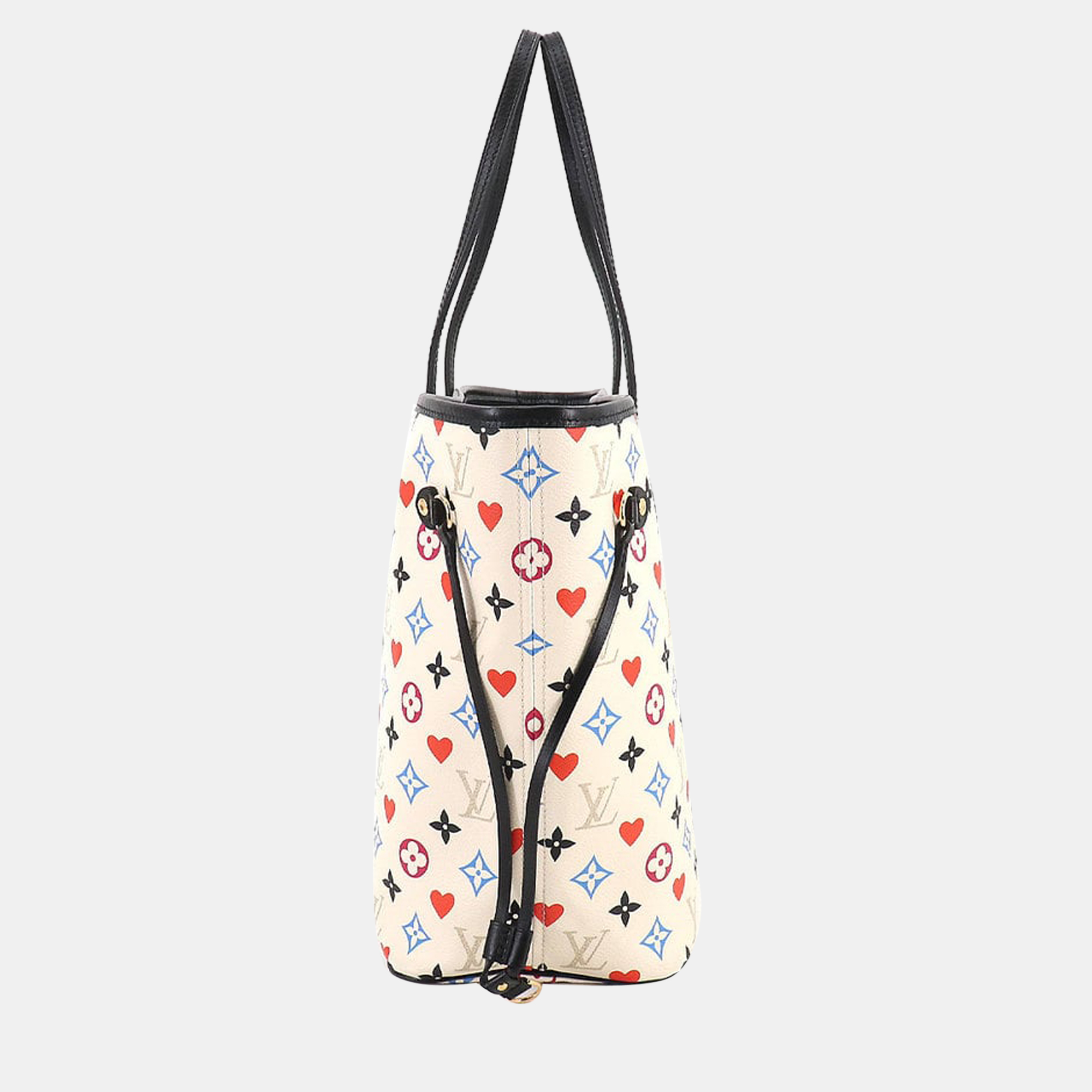 

Louis Vuitton White Monogram Canvas Game On Neverfull MM Tote Bag