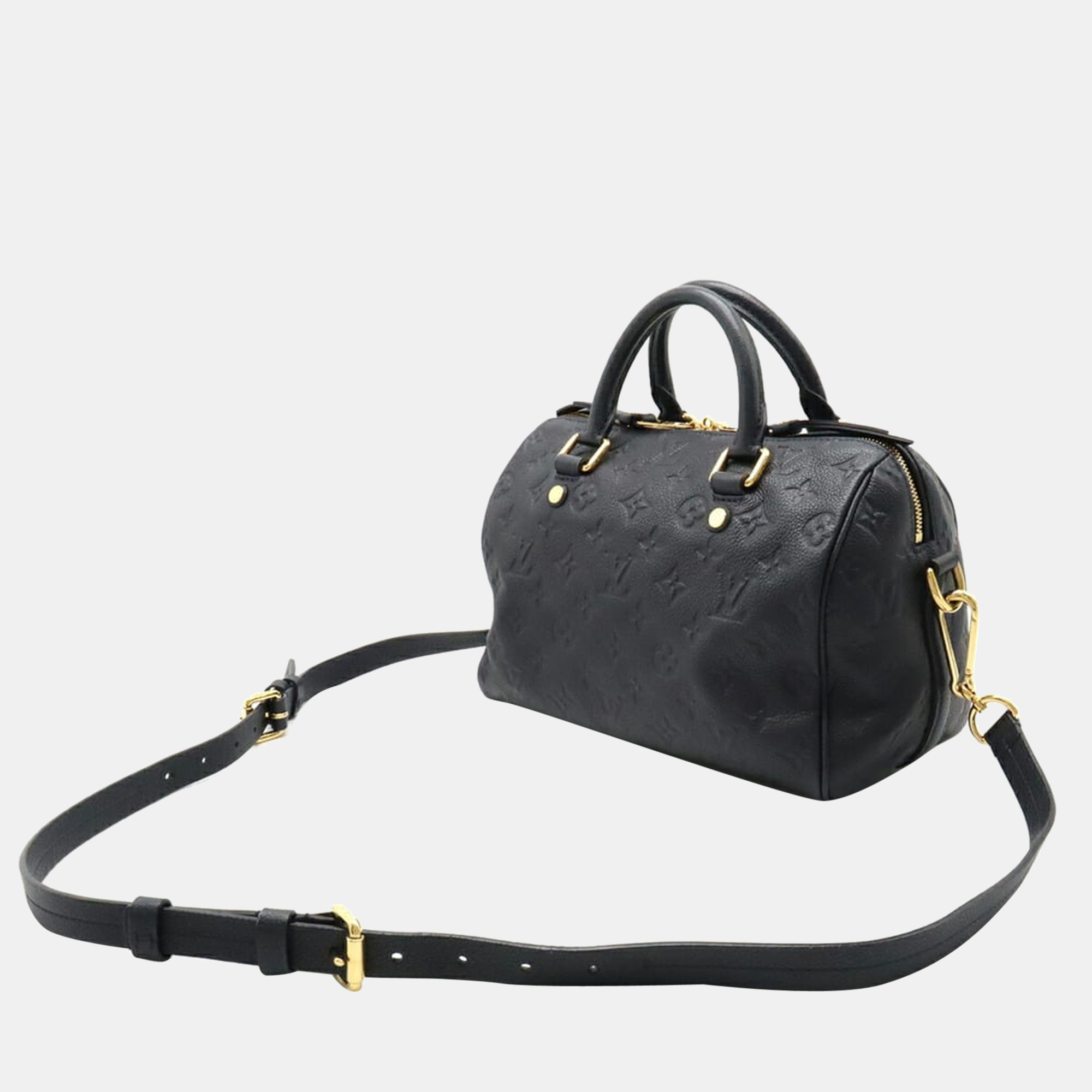 

Louis Vuitton Black Monogram Empreinte Leather Speedy 25 Bandouliere Shoulder Bag