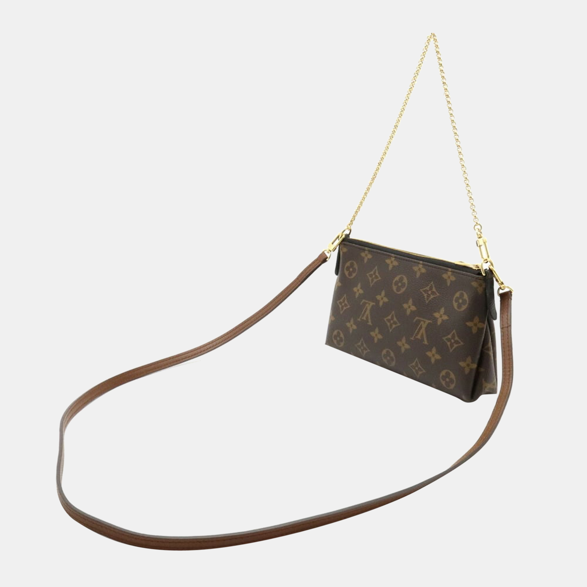 

Louis Vuitton Brown Monogram Canvas and Leather Pallas Clutch Bag